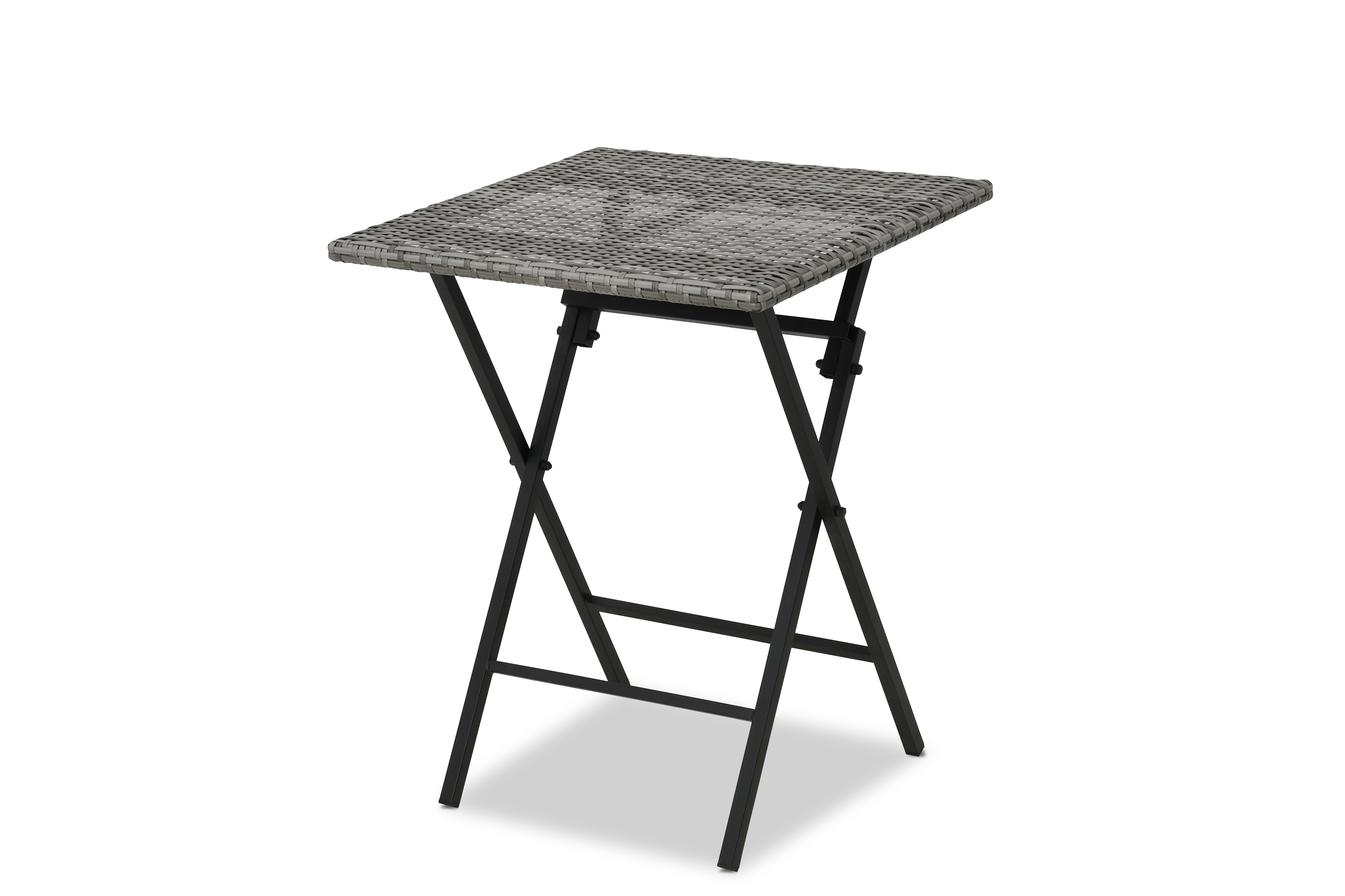Изображение товара Стол складной Zena 60x74 см искусственный ротанг серый