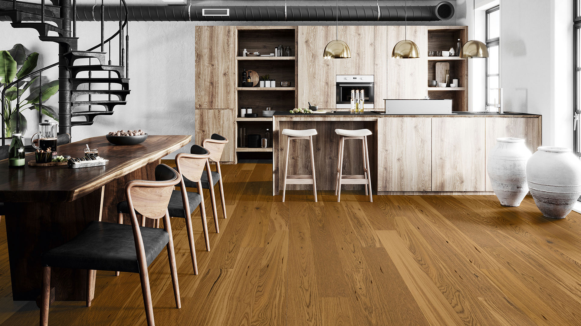 Изображение товара Паркетная доска Barlinek Дуб Chestnut Grande, 14 мм, класс 43, с фасками