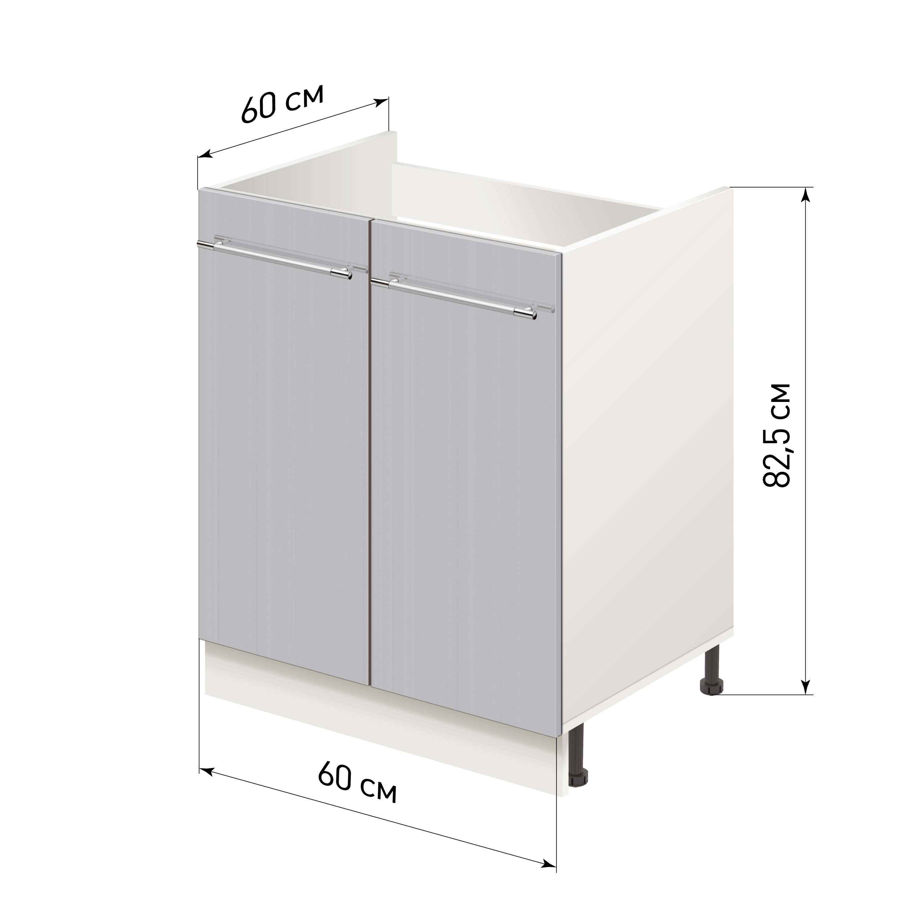 Изображение товара Напольный шкаф Лидер Modern Alto ~~ Модерн altoTP6060_STGL 60x82x60 см ЛДСП цвет