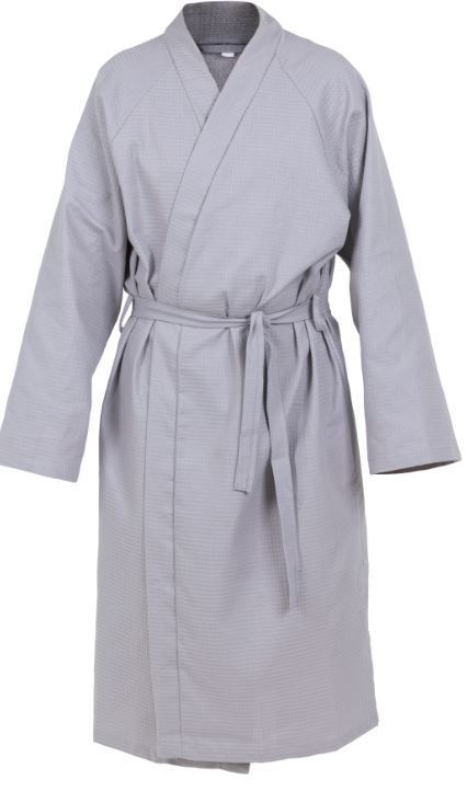 Изображение товара Халат Дом снов Enna универсальный вафельный без капюшона серый размер S-M