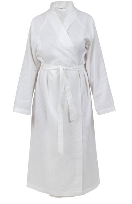 Изображение товара Халат Дом снов Enna универсальный вафельный без капюшона белый размер L-XL