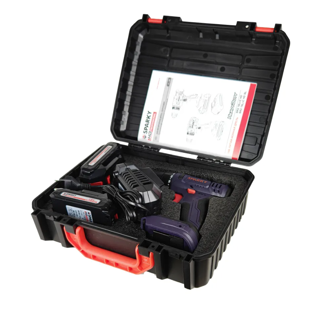 Изображение товара Аккумуляторная дрель-шуруповерт Sparky HD Professional BR2 18Li-C HD 18V 2x2 Ач
