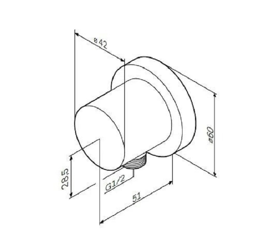 Изображение товара Шланговое подсоединение AM.PM F0600E00 цвет хром