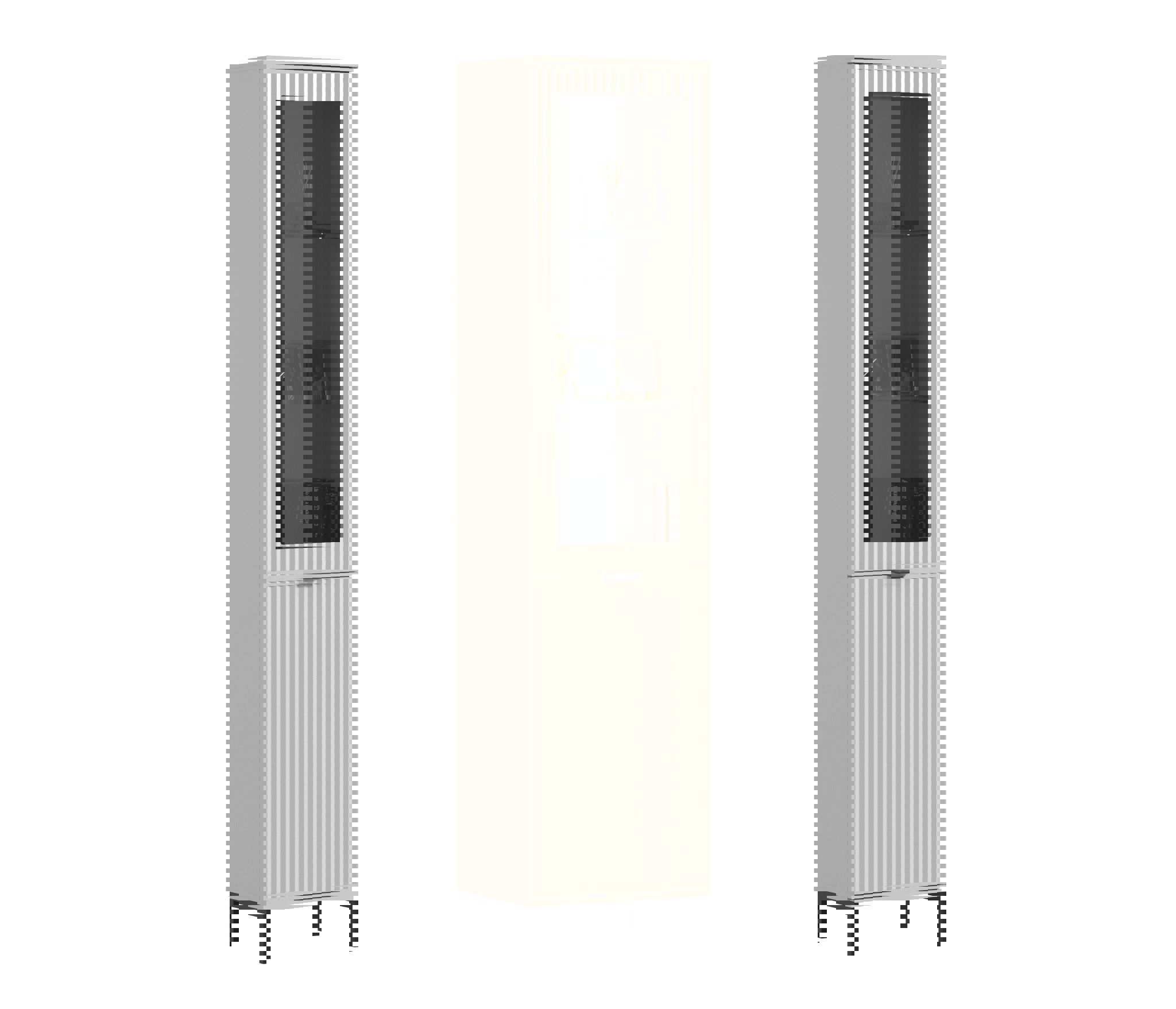 Изображение товара Шкаф распашной Столплит Турин 50х216 см из ламинированного ДСП и МДФ серый