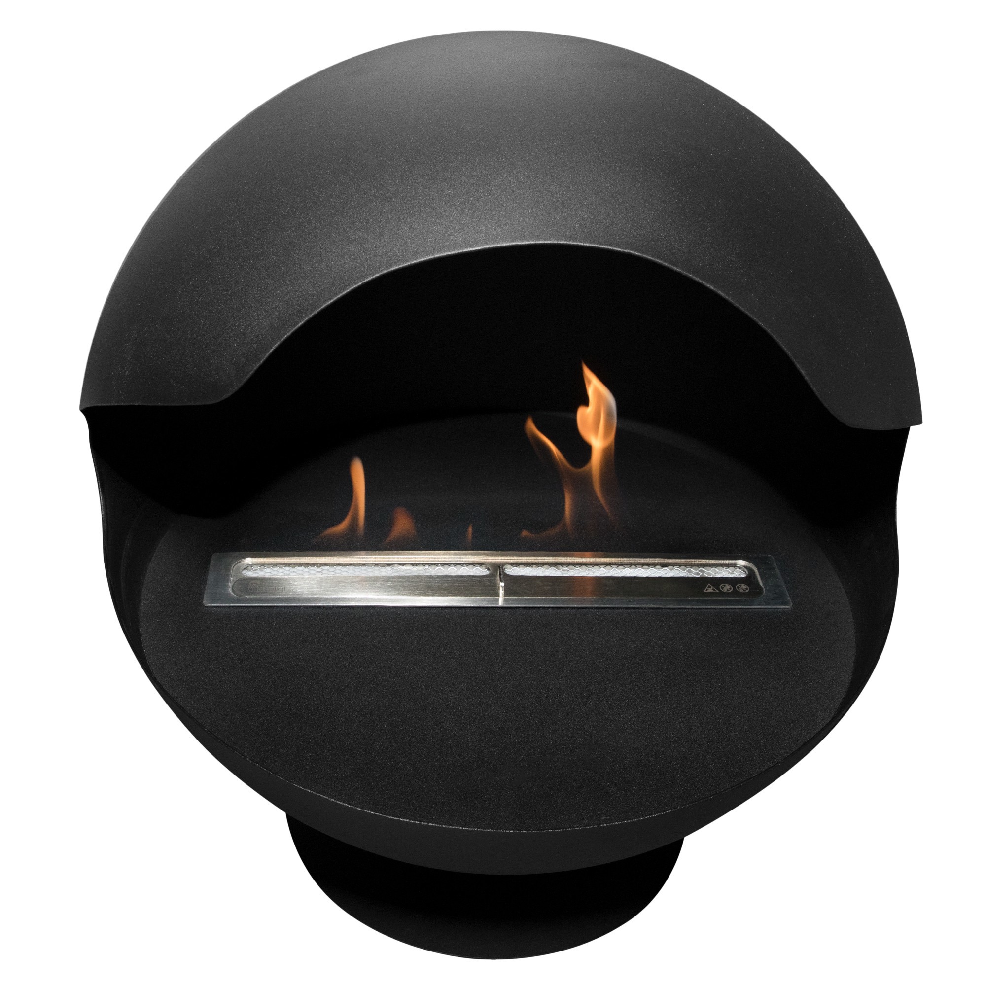 Изображение товара Биокамин напольный Firelight BFP/F-55 Sphere черный с открытым огнем и функцией обогрева