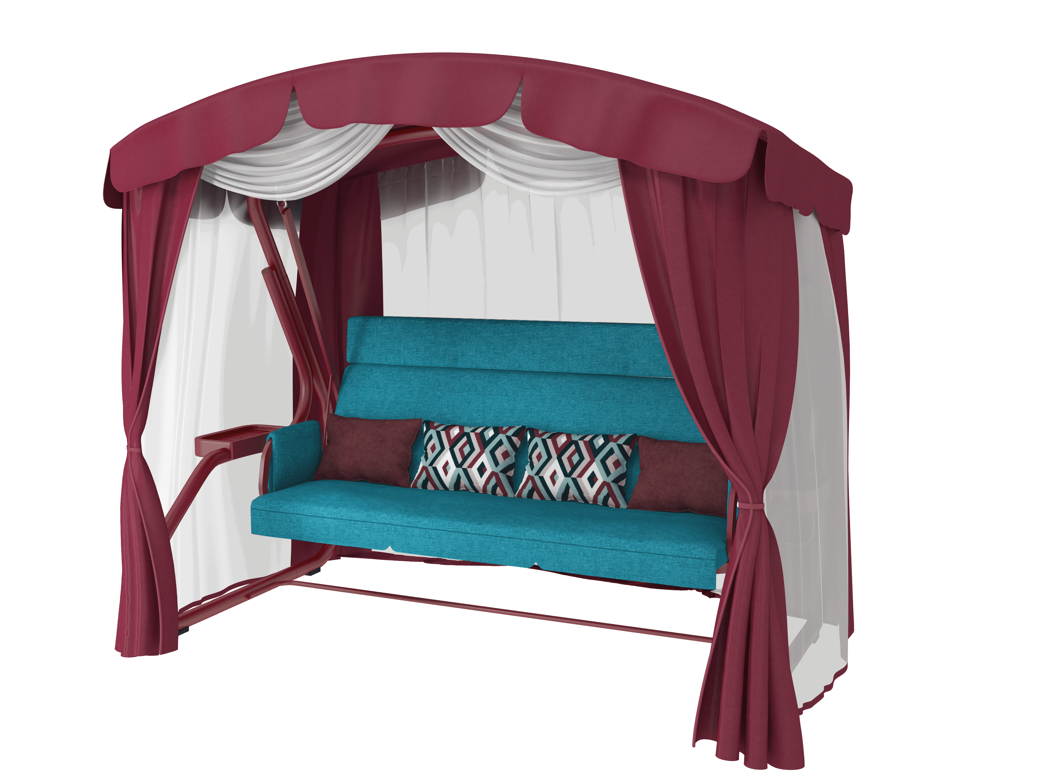 Изображение товара Качели садовые Redford Бригантина Люкс 50502/23 4-х местные красные