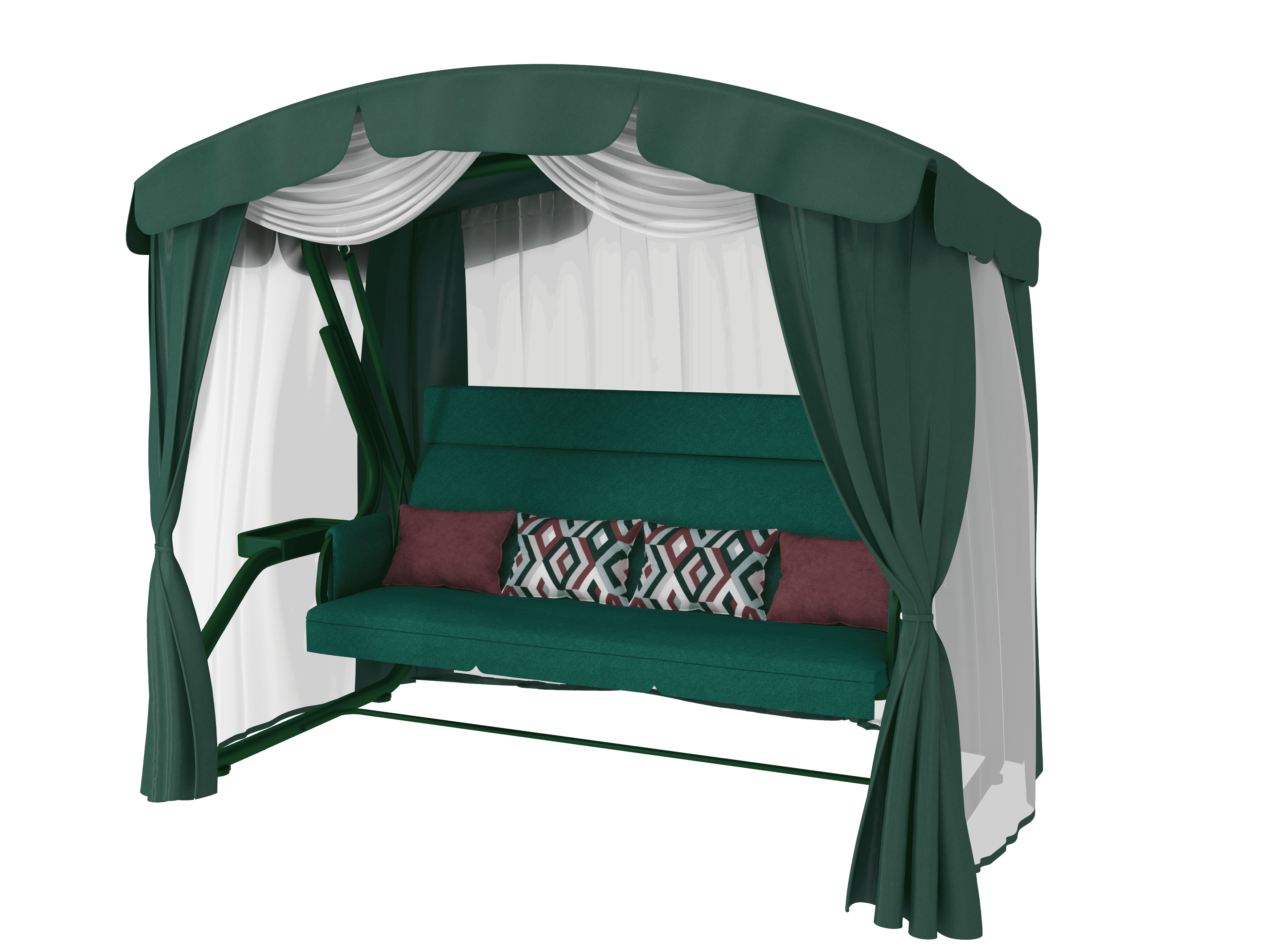 Изображение товара Качели садовые Redford Бригантина Люкс 4 местных до 400 кг зеленые