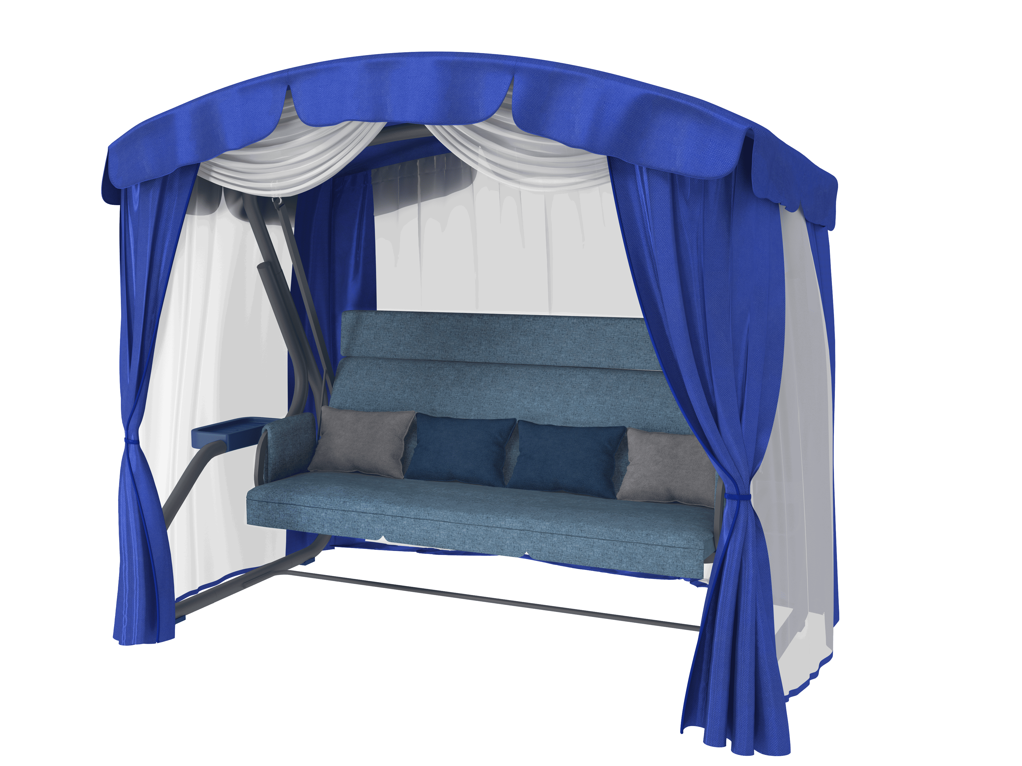 Изображение товара Качели садовые Redford Бригантина Люкс 4-х местные с антимоскитной сеткой