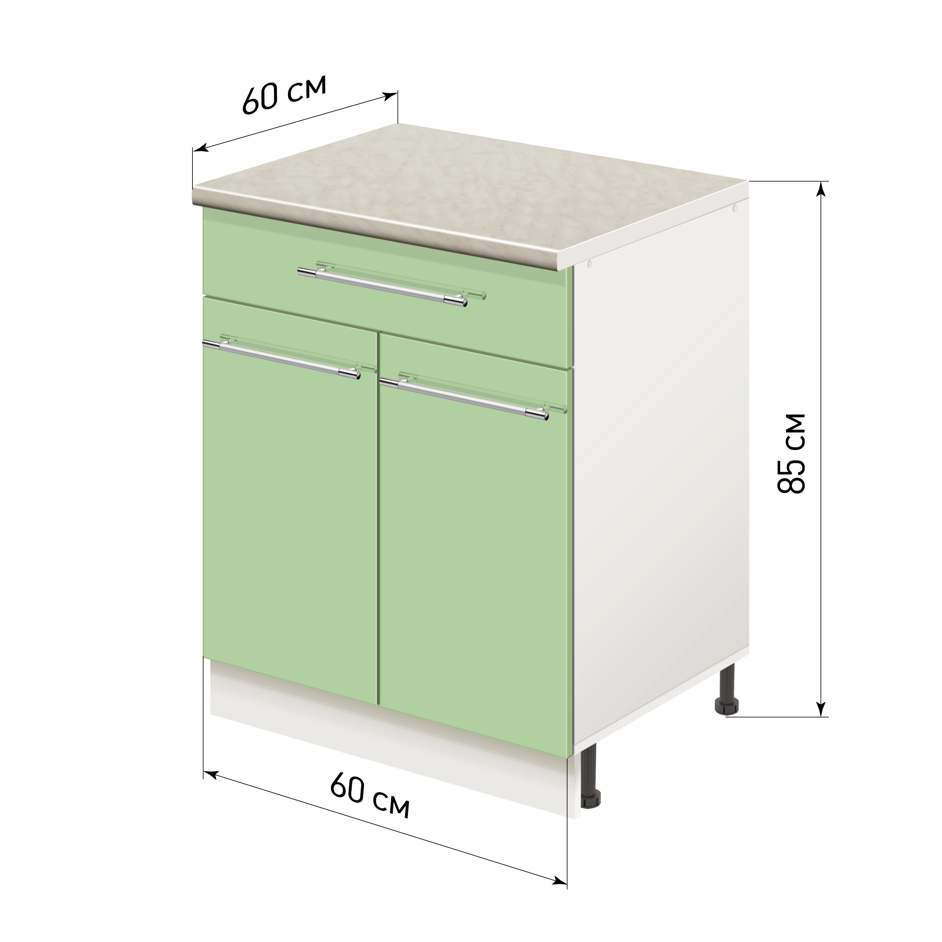 Изображение товара Напольный шкаф Лидер Modern Alto 60x85x60 см с ящиком и полкой