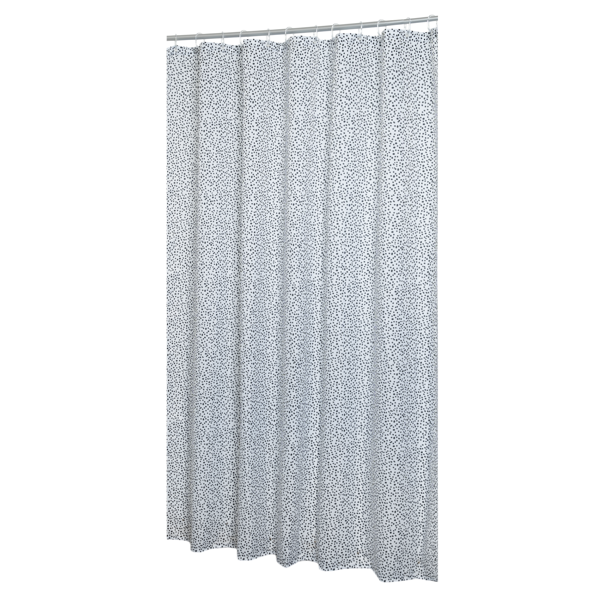 Изображение товара Штора для ванной Swensa Drops 200x180 см полиэстер бело-черная водоотталкивающая серия