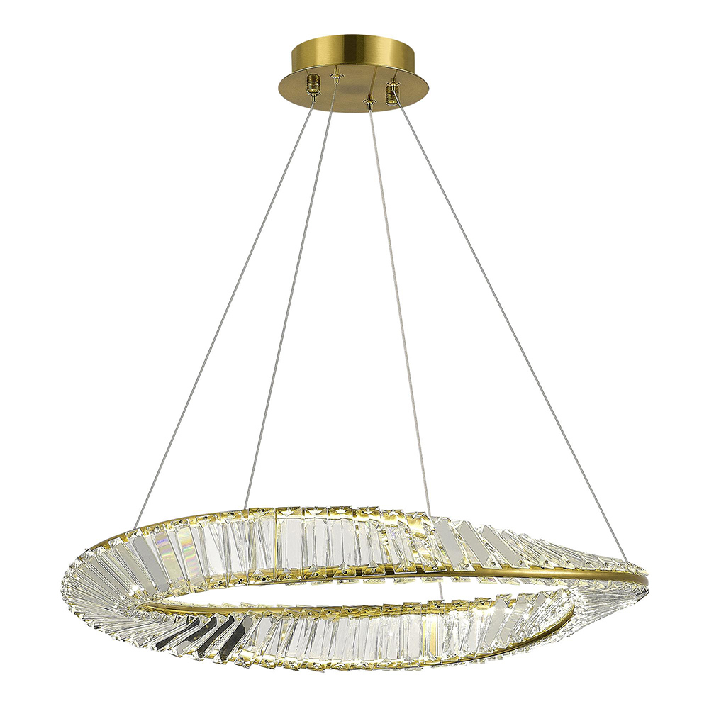 Изображение товара Светильник подвесной светодиодный ST Luce Ritorto Sl6204.301.01 12 м² нейтральный белый свет цвет латунь