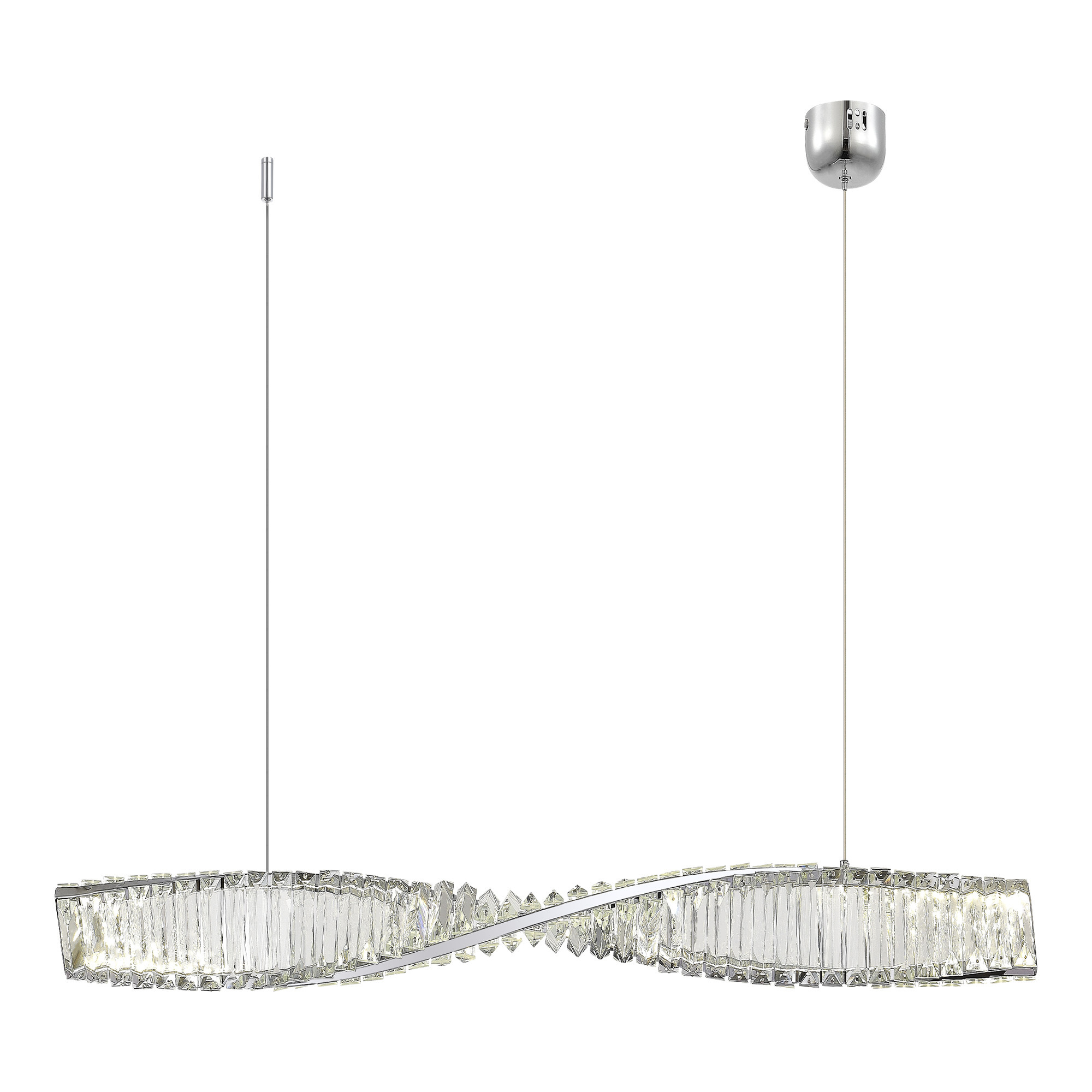 Изображение товара Светильник подвесной светодиодный ST Luce Elica Sl6205.113.01 10 м² теплый белый (желтый) свет цвет хром