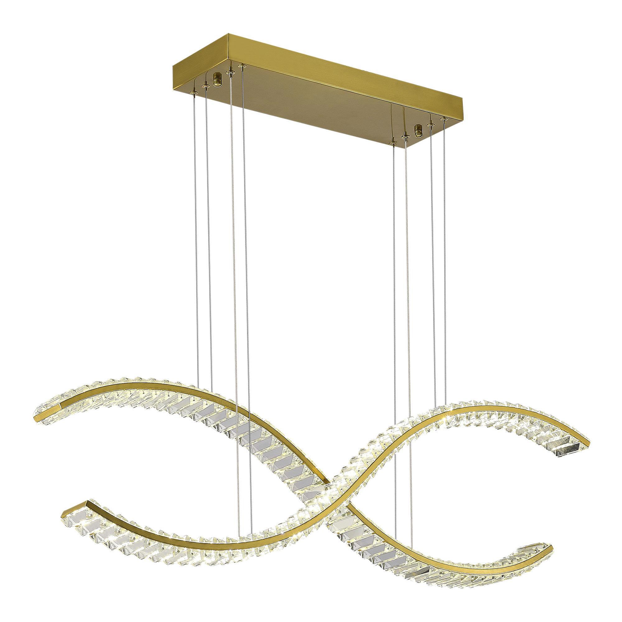 Изображение товара Светильник подвесной светодиодный ST Luce Aceno Sl6206.303.44 16 м² теплый белый (желтый) свет цвет латунь