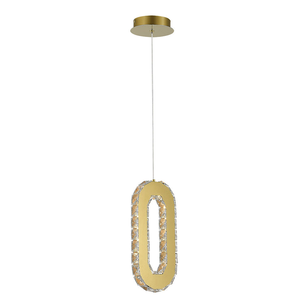 Изображение товара Светильник подвесной светодиодный ST Luce Allungo Sl6506.203.01 3 м² теплый белый (желтый) свет цвет золото