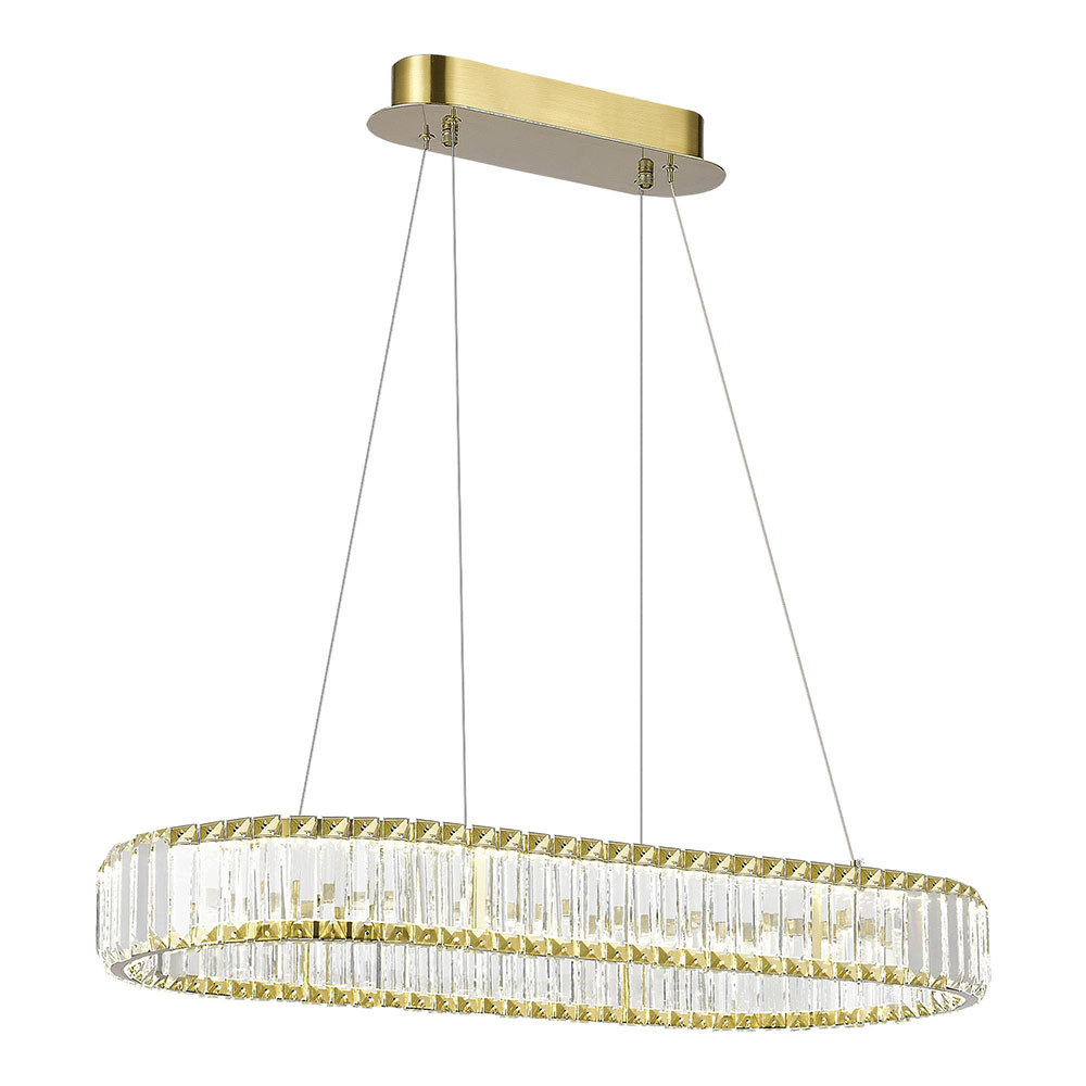 Изображение товара Подвесной светодиодный светильник ST LUCE Tivoli SL1622.323.01 15 м² с кристаллами и латунью