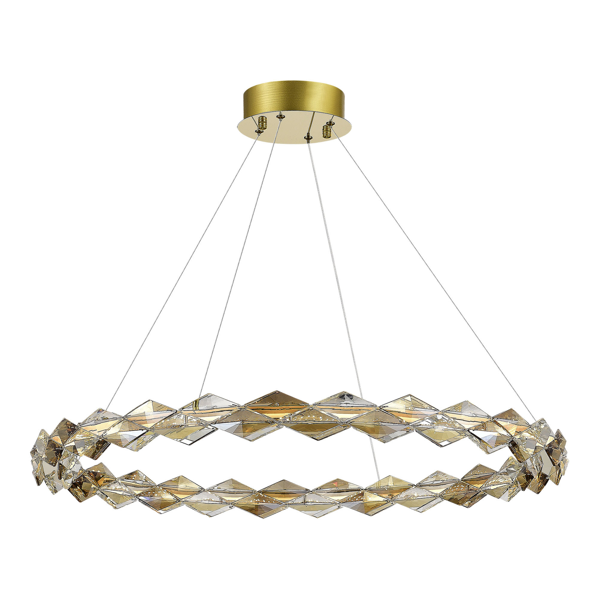 Изображение товара Люстра подвесная светодиодная ST Luce Diamanta SL6009.213.01 11 м² теплый белый золотистая