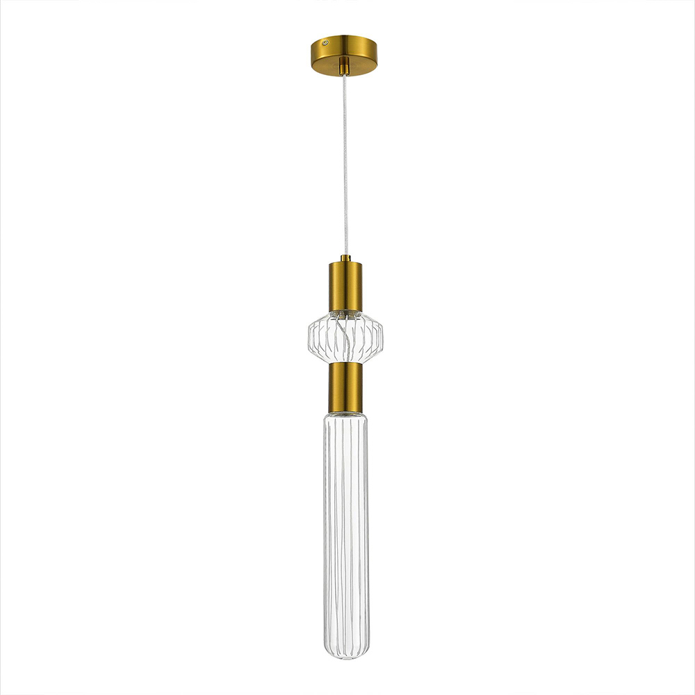 Изображение товара Светильник подвесной светодиодный ST Luce Tacche Sl6117.203.02 2 м² теплый белый (желтый) свет цвет латунь