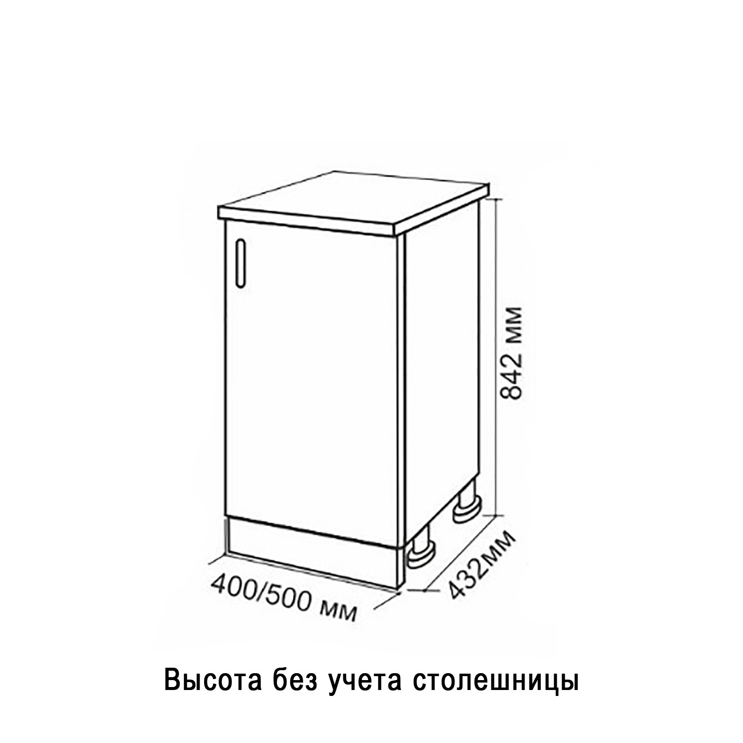 Изображение товара Напольный шкаф Модуль распашной 40 40x84.8x43.9 см Ольха ML