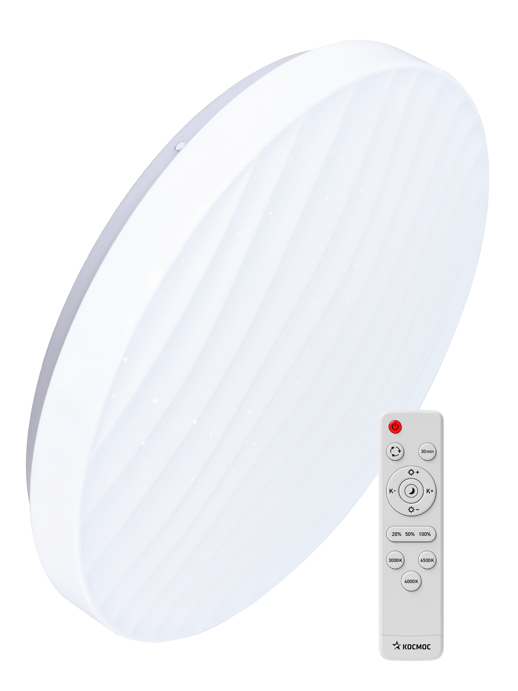 Изображение товара Настенно-потолочный светодиодный светильник Космос Ksmira75w с пультом управления