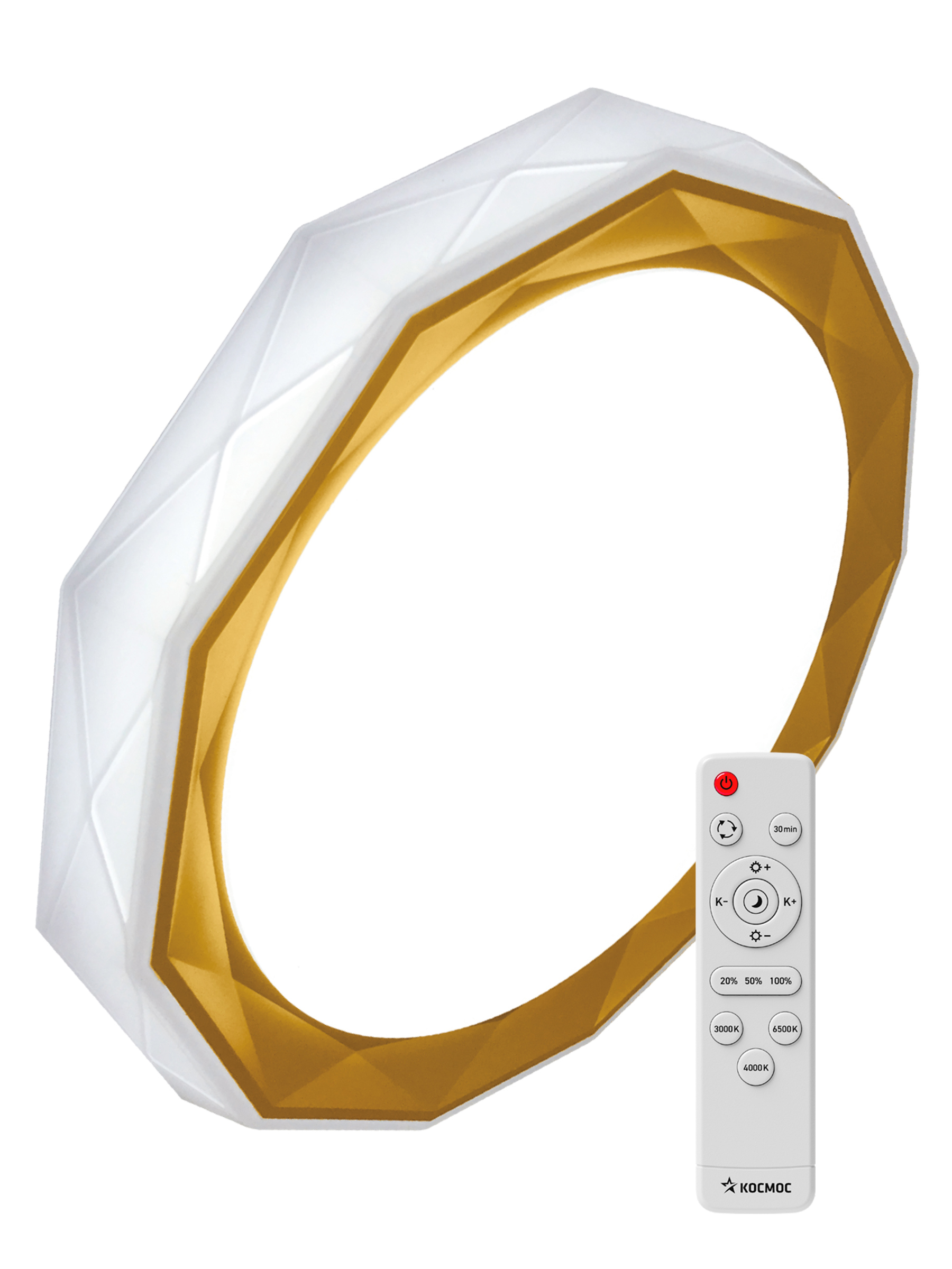 Изображение товара Светильник настенно-потолочный светодиодный Космос Kssies75W регулируемый белый