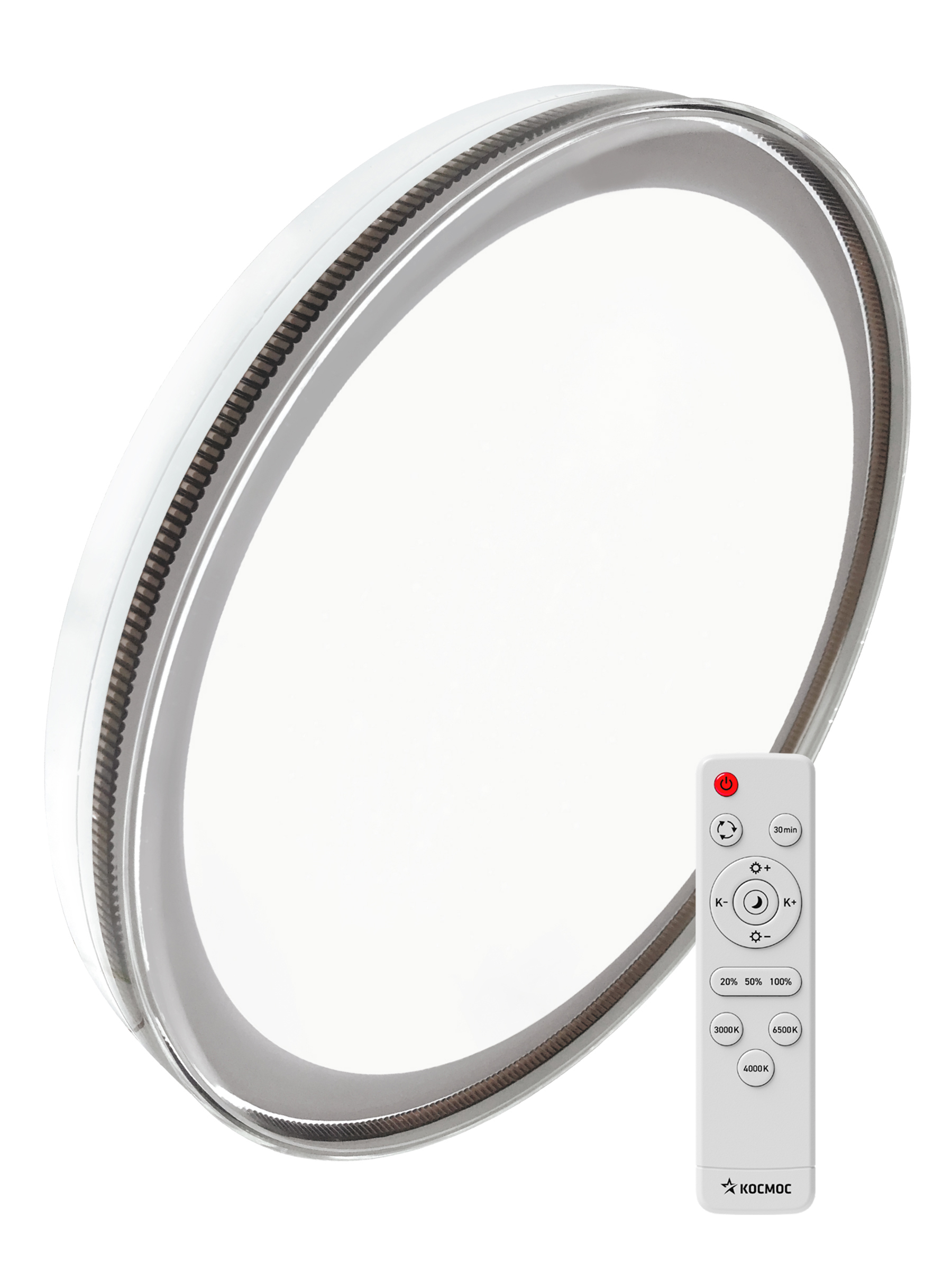 Изображение товара Люстра потолочная светодиодная Космос с пультом управления 33 м² регулируемый белый свет цвет белый