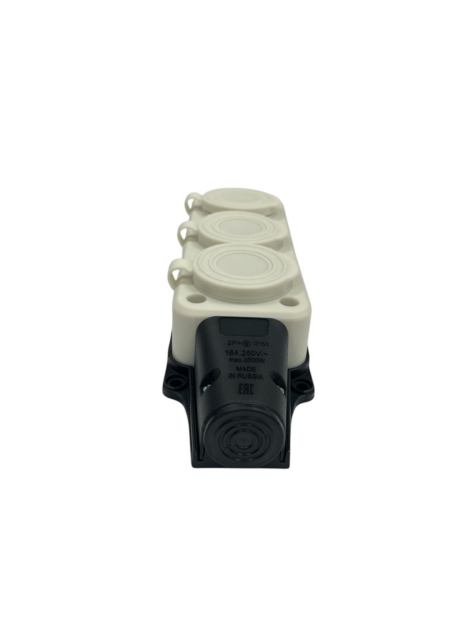 Изображение товара Колодка Itok i-KI-KK-3-ICONNECT-1PEN-IP54-WHITE на 3 розетки с заземлением