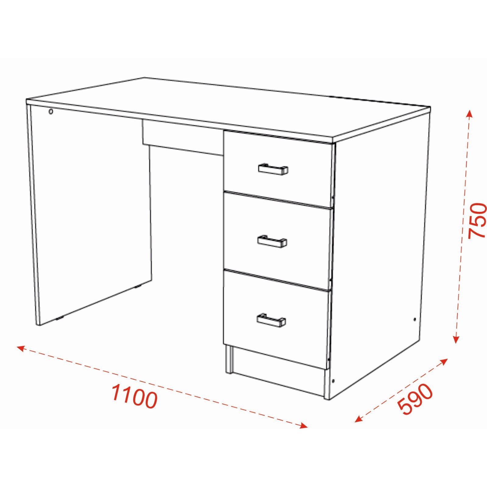 Изображение товара Стол Simaland 10365632 60x75x59 см ЛДСП цвет белый