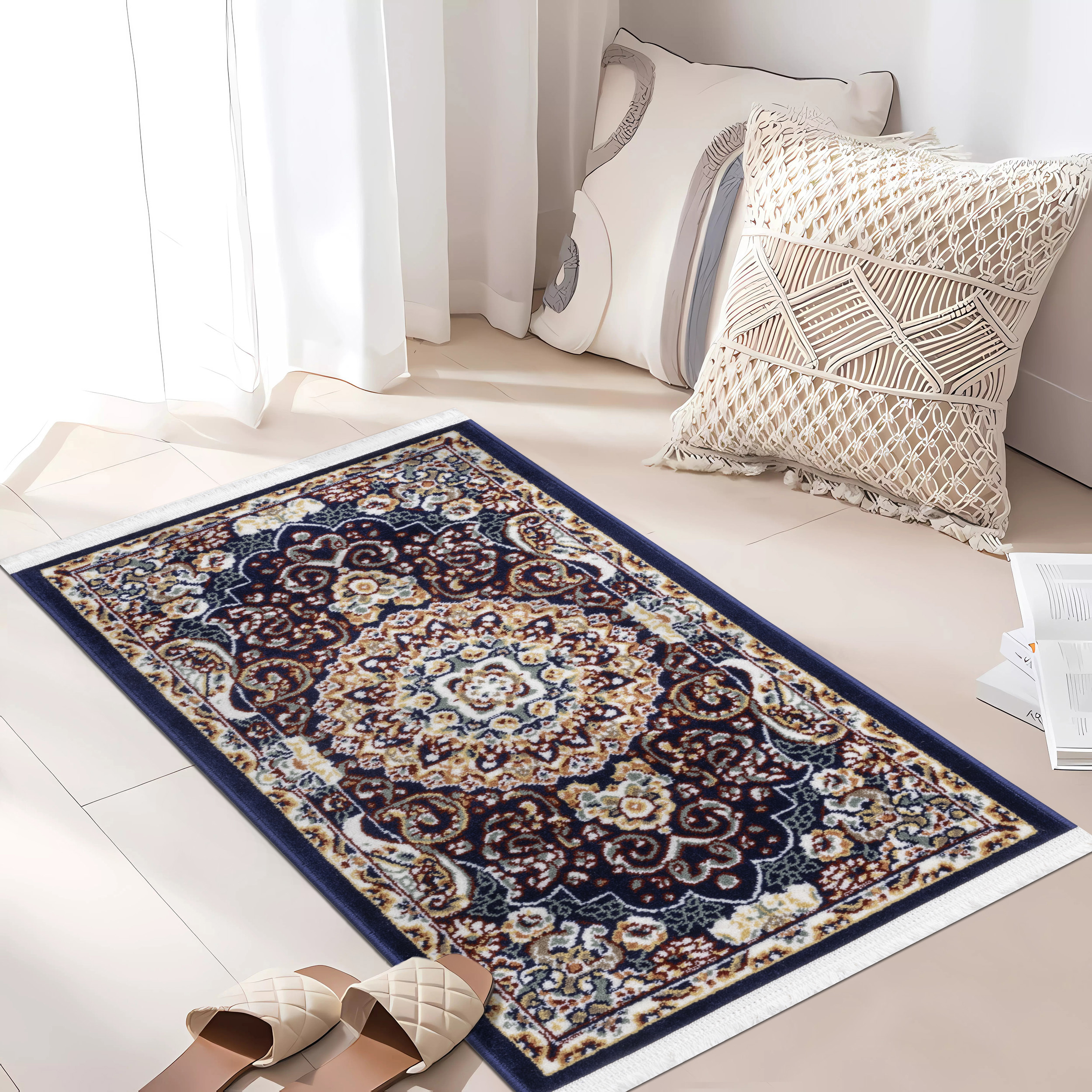 Изображение товара Прикроватный коврик Анатолия 60x110 см полипропилен синий