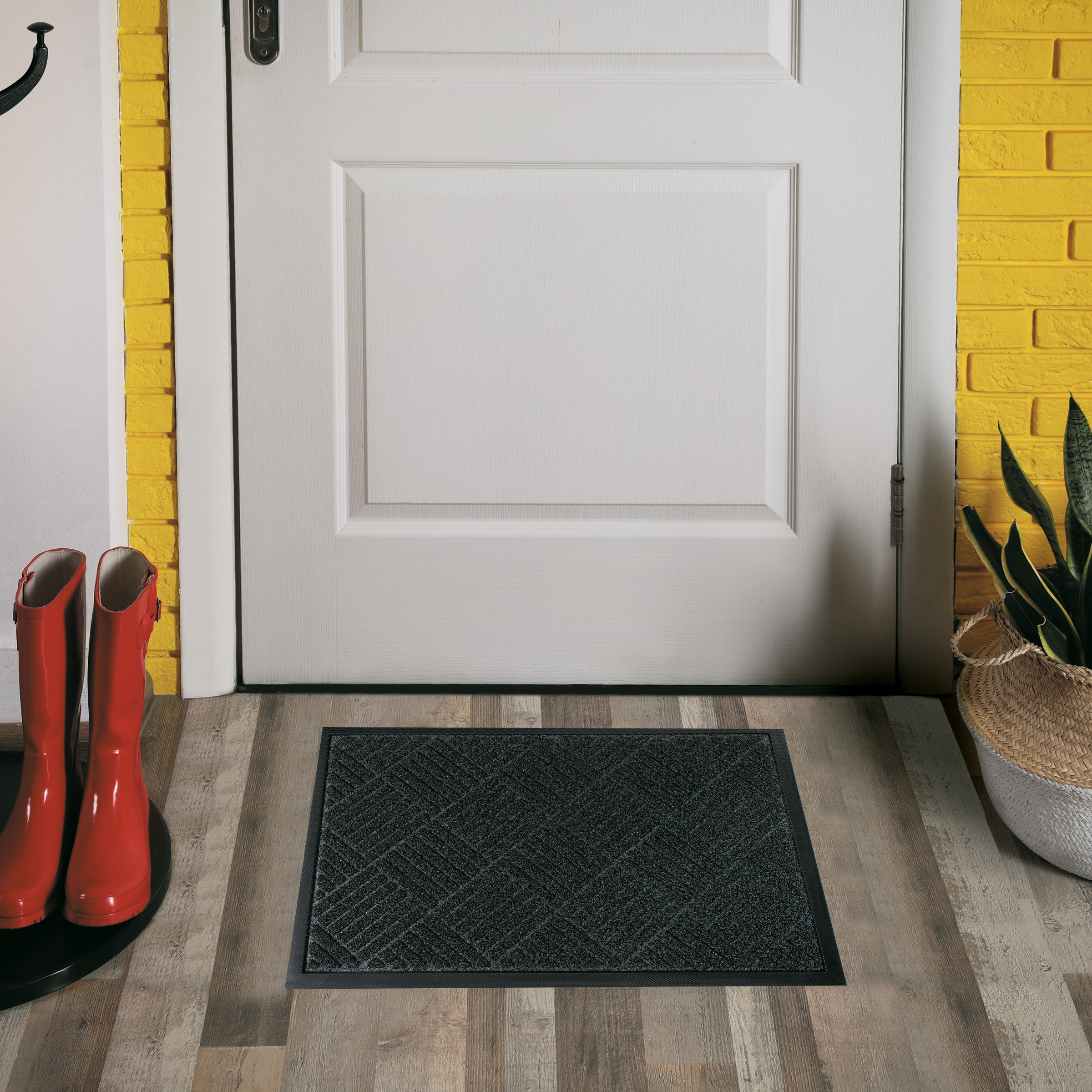 Изображение товара Грязезащитный коврик Травка 45x75 см серый из полипропилена для входных групп