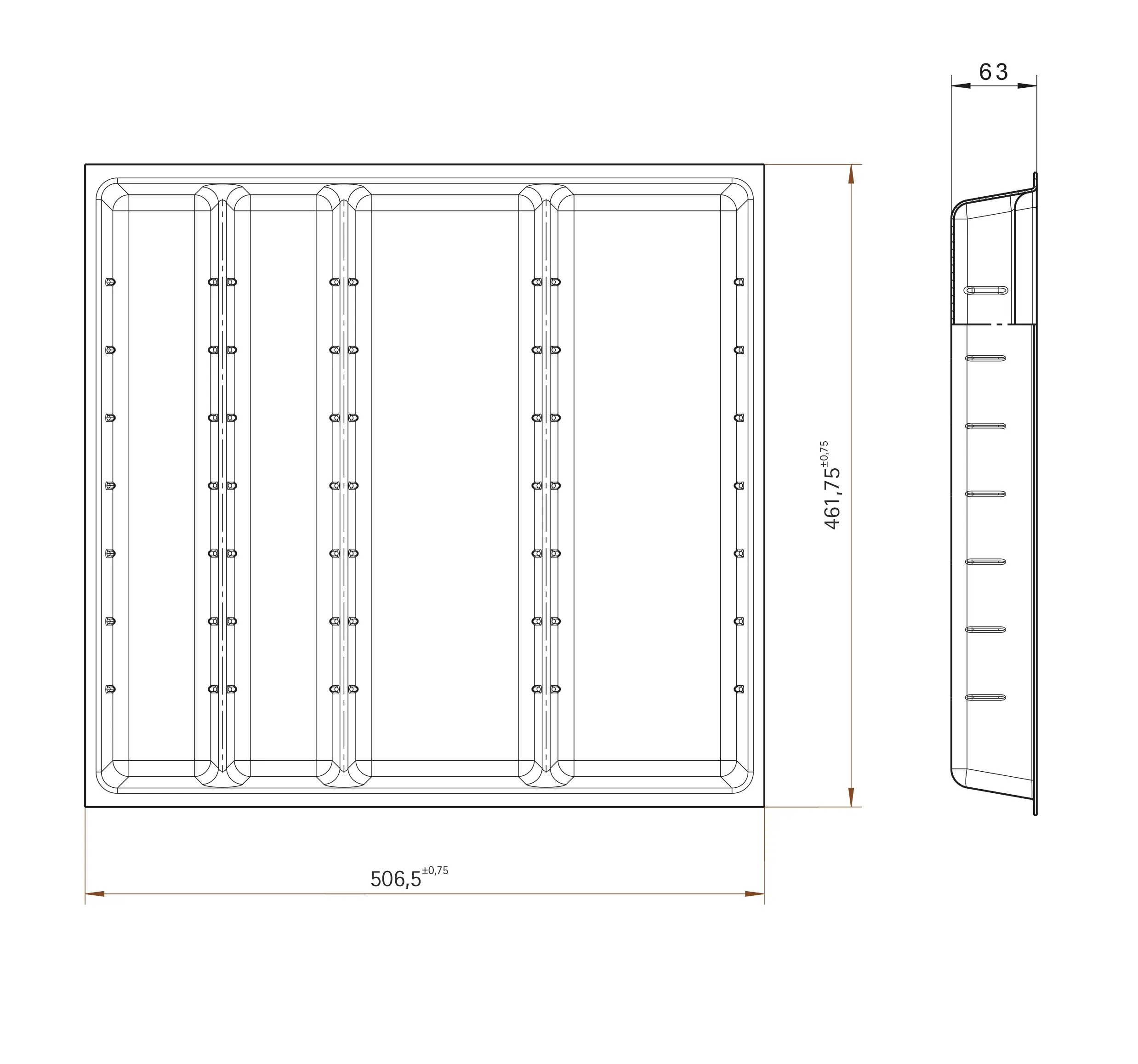 Лоток для столовых приборов Hettich Orga Tray 590IANL470KB600 46.2x7x50.7 см пластик цвет серый - 2