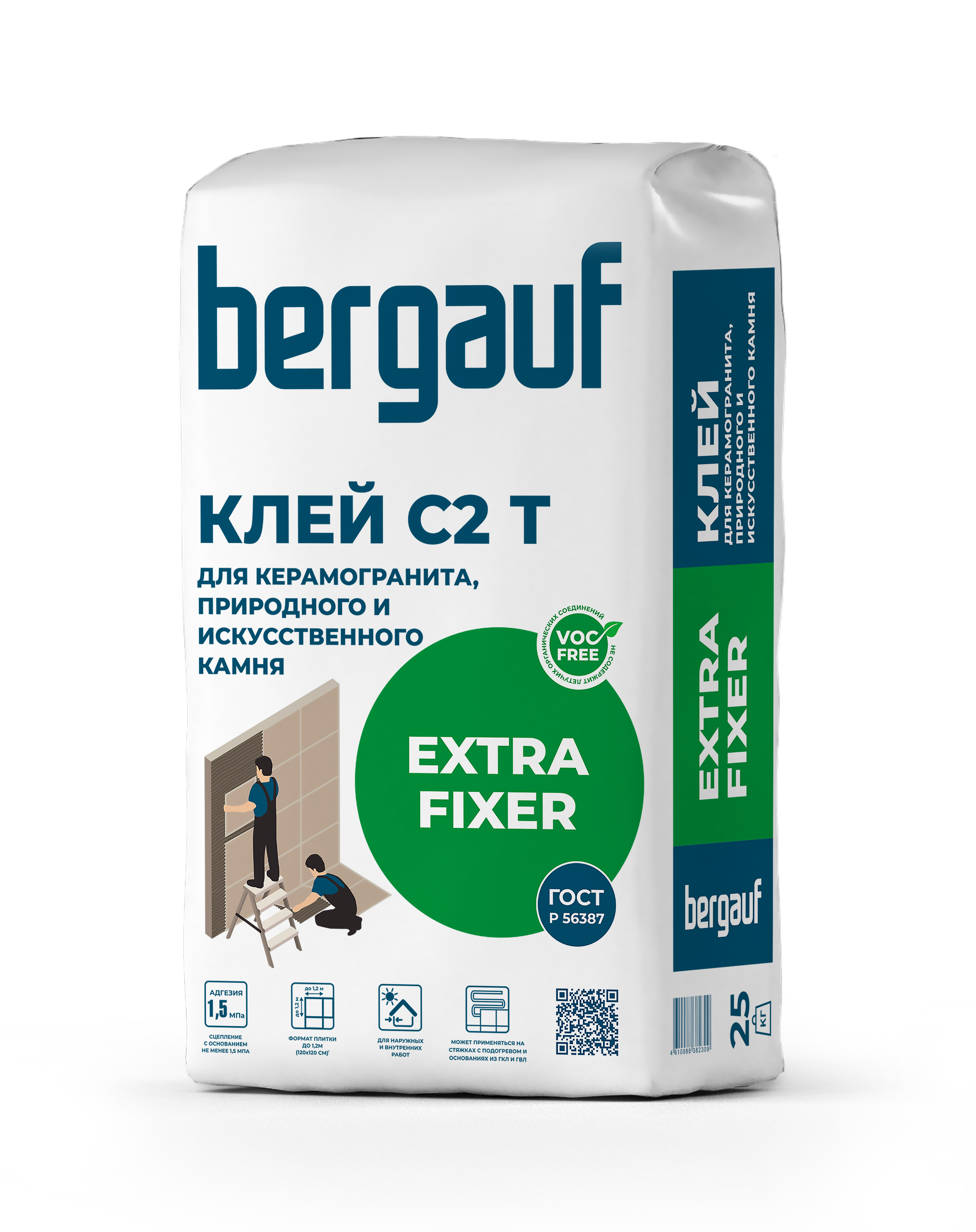 Клей для плитки Bergauf C2T Extra Fixer 25 кг