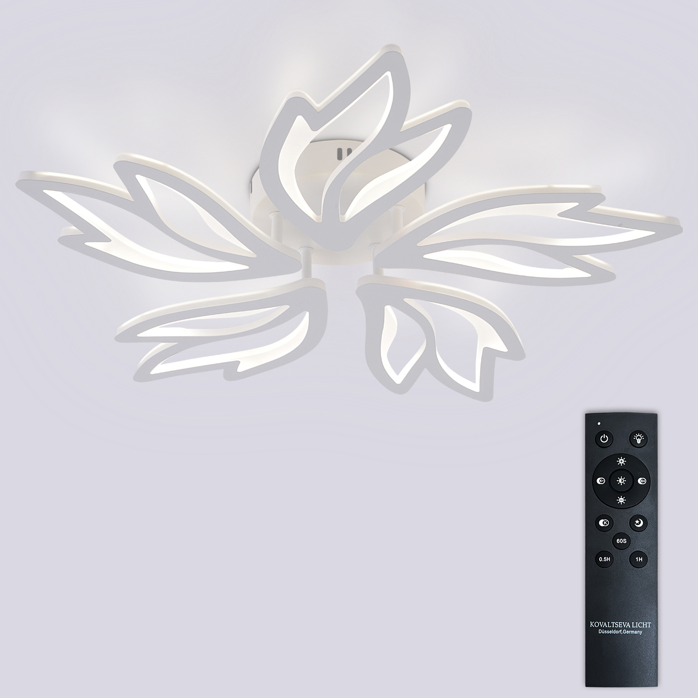 Изображение товара Люстра потолочная светодиодная Natali Kovaltseva RIF с пультом регулировки цвета