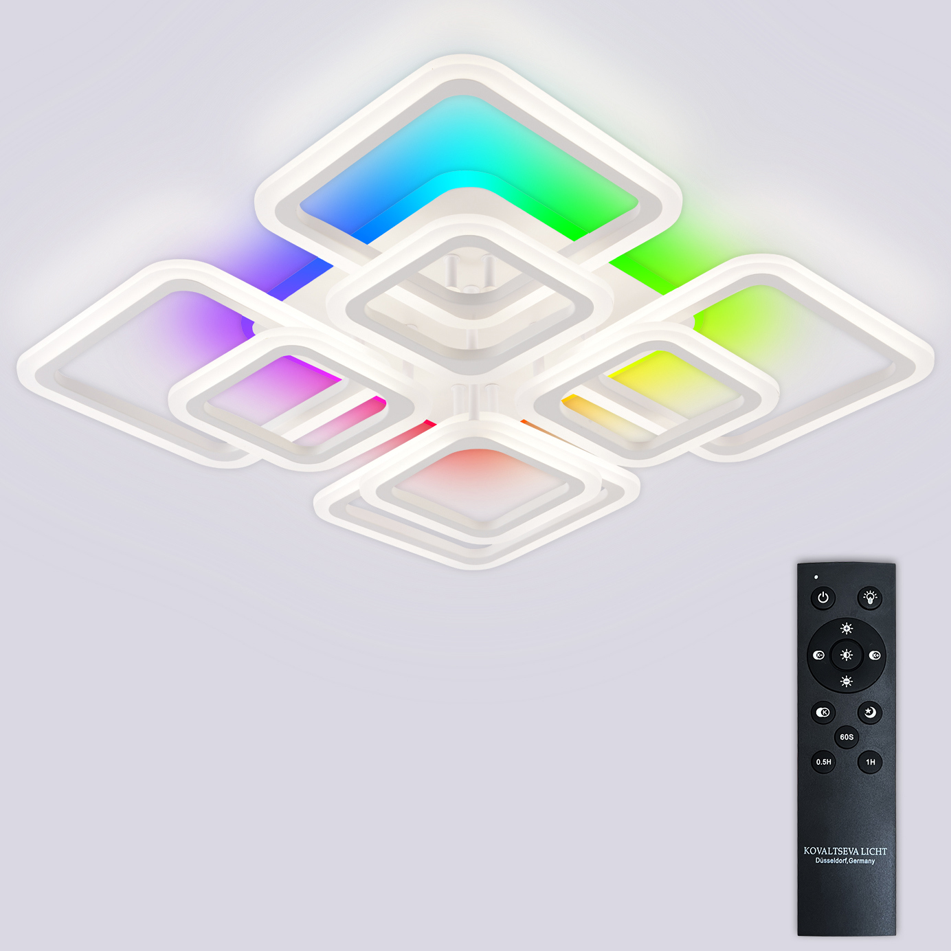 Изображение товара Современная светодиодная люстра Natali Kovaltseva 81108/6C Spektr с RGB пультом