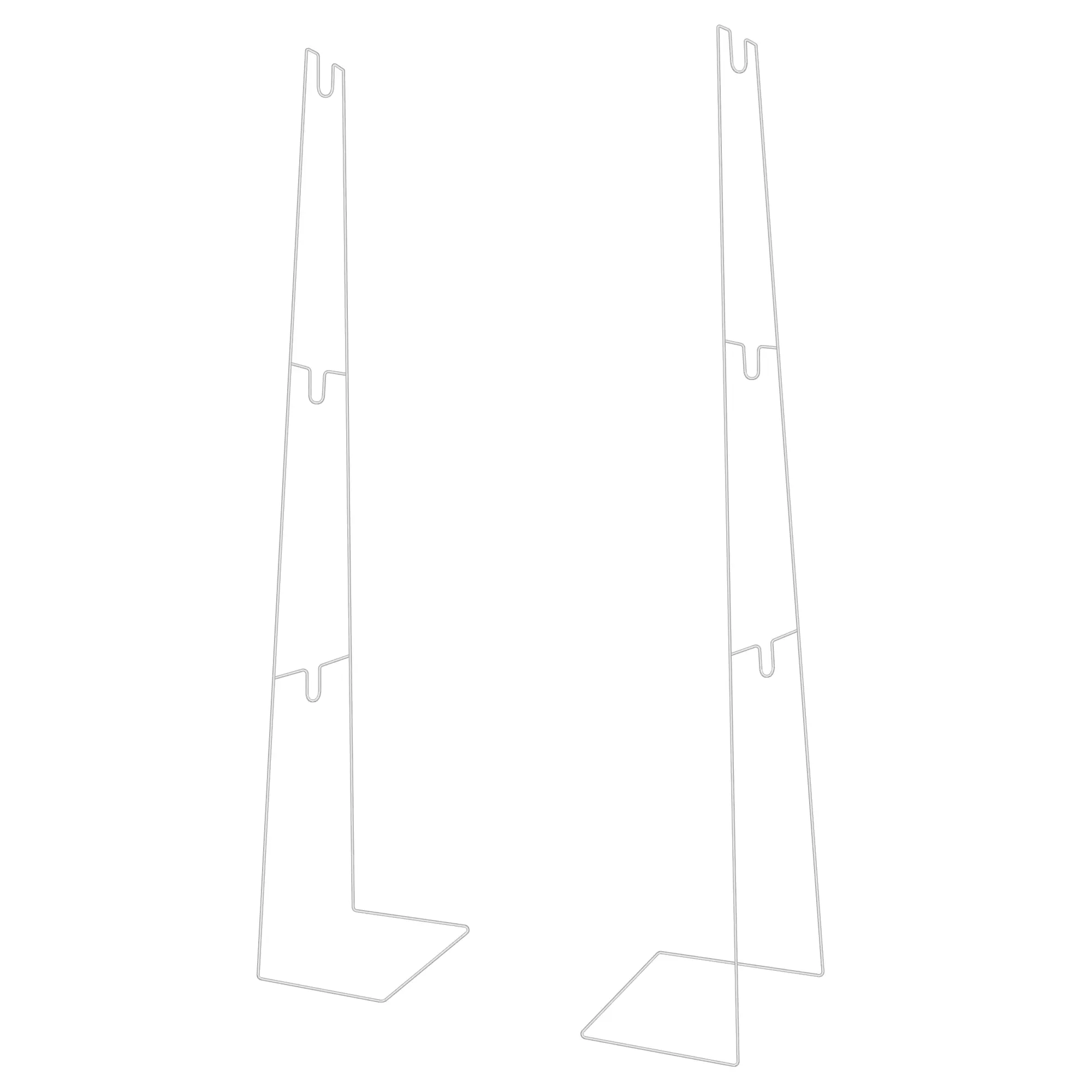 Подставка для линейных светильников 20x91x11 металл белый