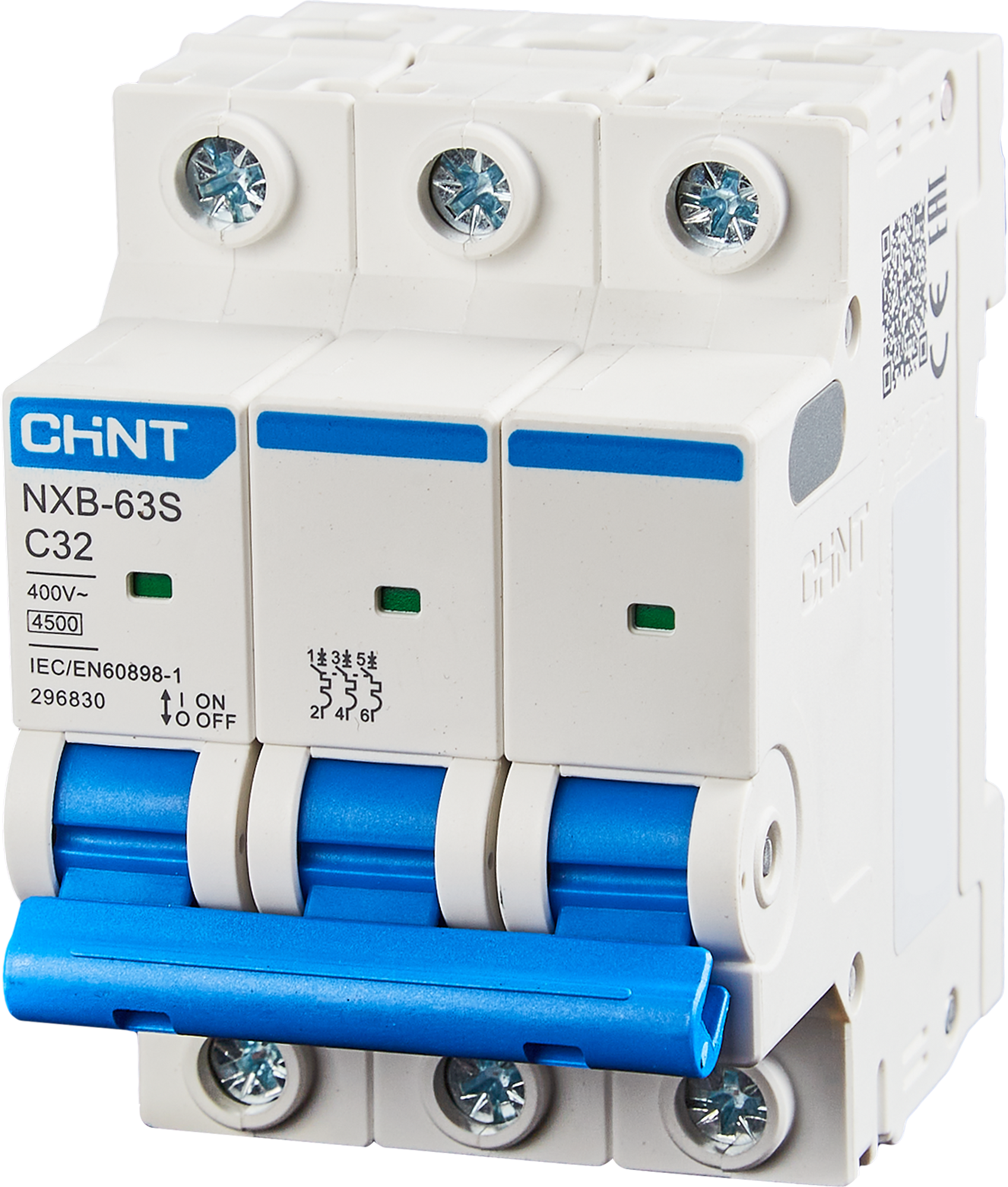 Изображение товара Автоматический выключатель CHINT NXB-63S 3P C32 А 4.5 кА