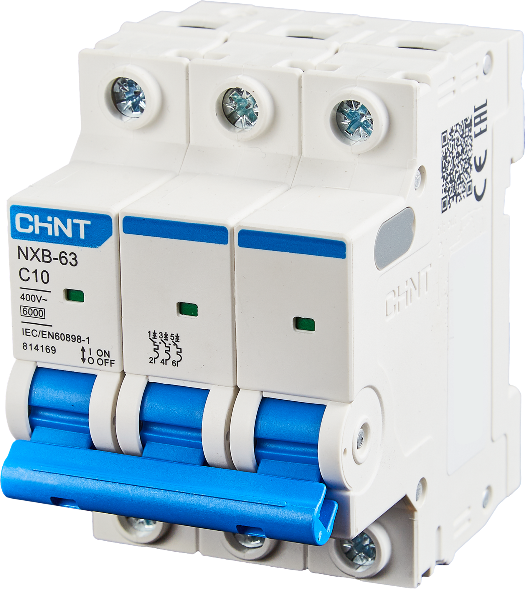 Изображение товара Автоматический выключатель CHINT NXB-63S 3P C25 А 4.5 кА