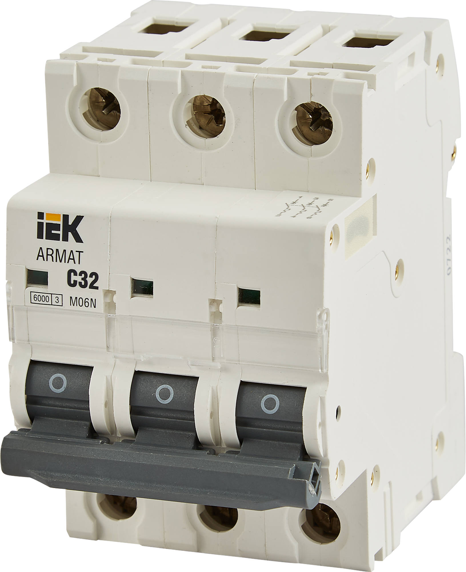 Изображение товара Автоматический выключатель IEK Armat M06N 3P C32 А 6 кА