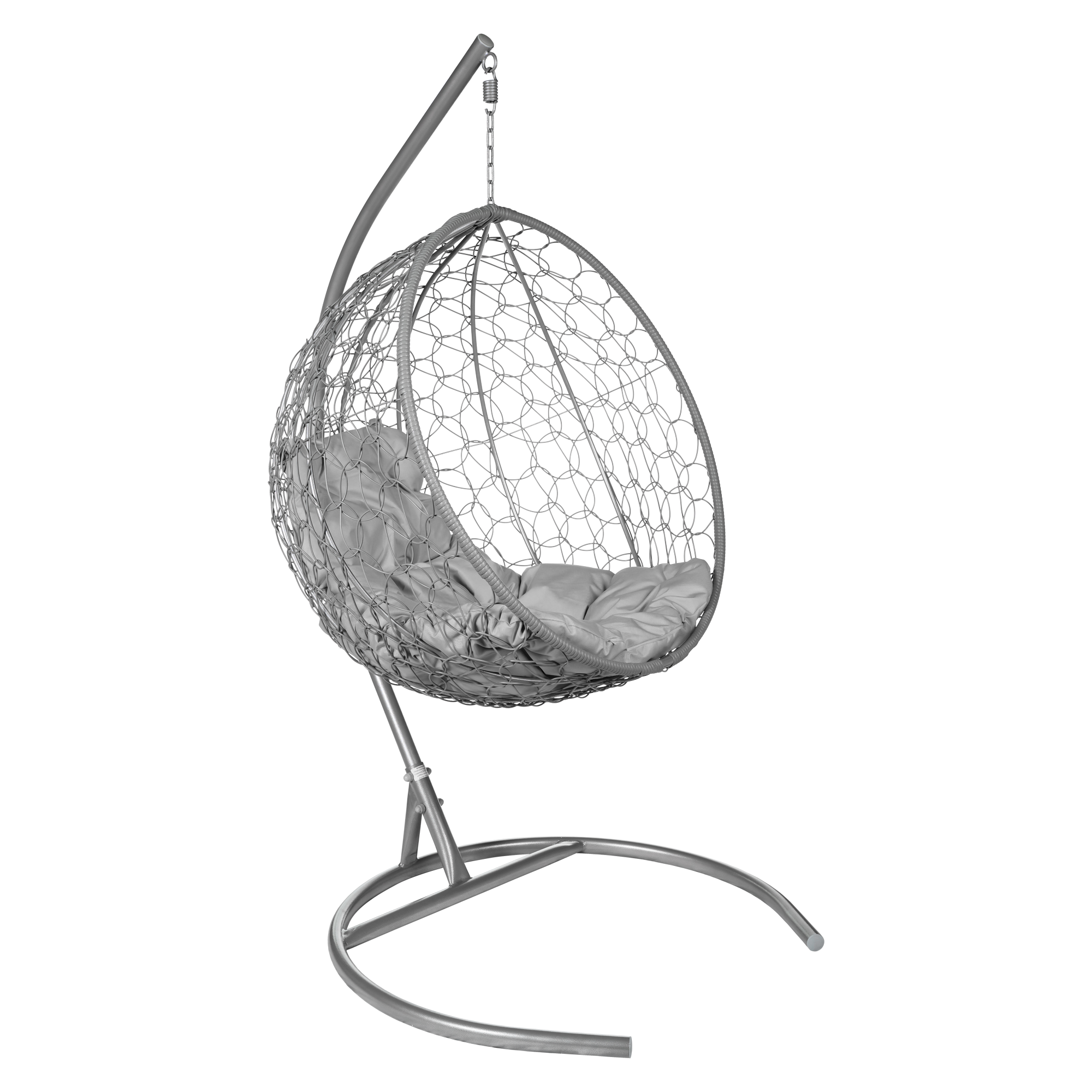 Изображение товара Кресло подвесное BIGARDEN KokosGreyG из искусственного ротанга с подушкой серого цвета