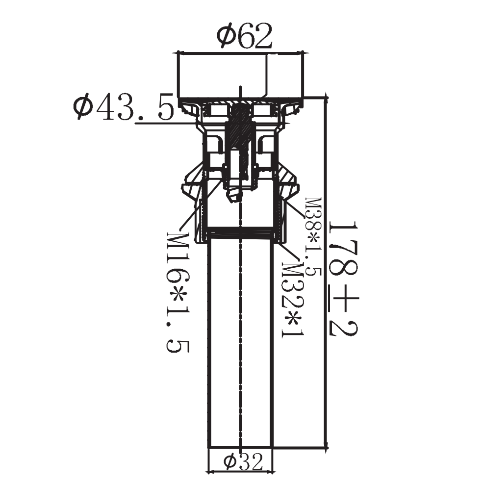 Изображение товара Донный клапан для раковины Arrow AG5821CP 18 см хром механизма клик-клак