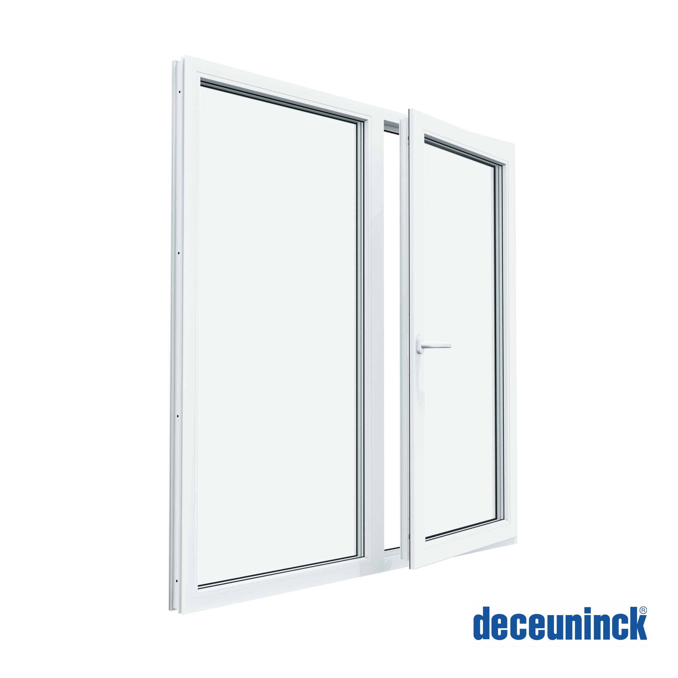 Изображение товара Окно ПВХ Deceuninck Форвард двустворчатое 120x125см левое/правое двухкамерный стеклопакет