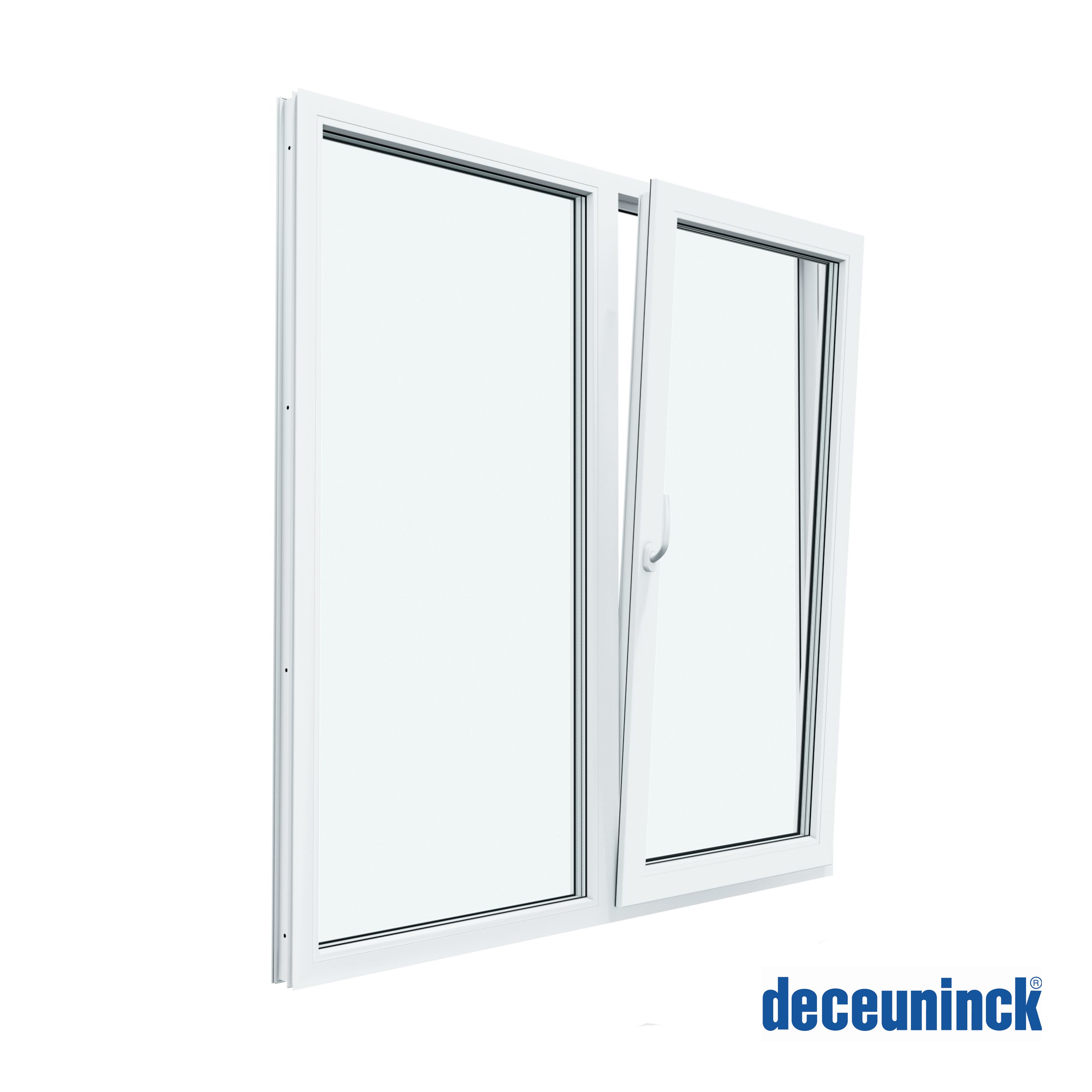 Изображение товара Окно ПВХ Deceuninck Форвард двустворчатое 120x144см левое/правое однокамерный стеклопакет