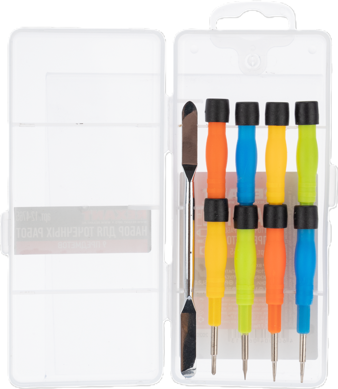 Изображение товара Набор отверток Rexant 12-4765 9 шт. для точных работ, в кейсе
