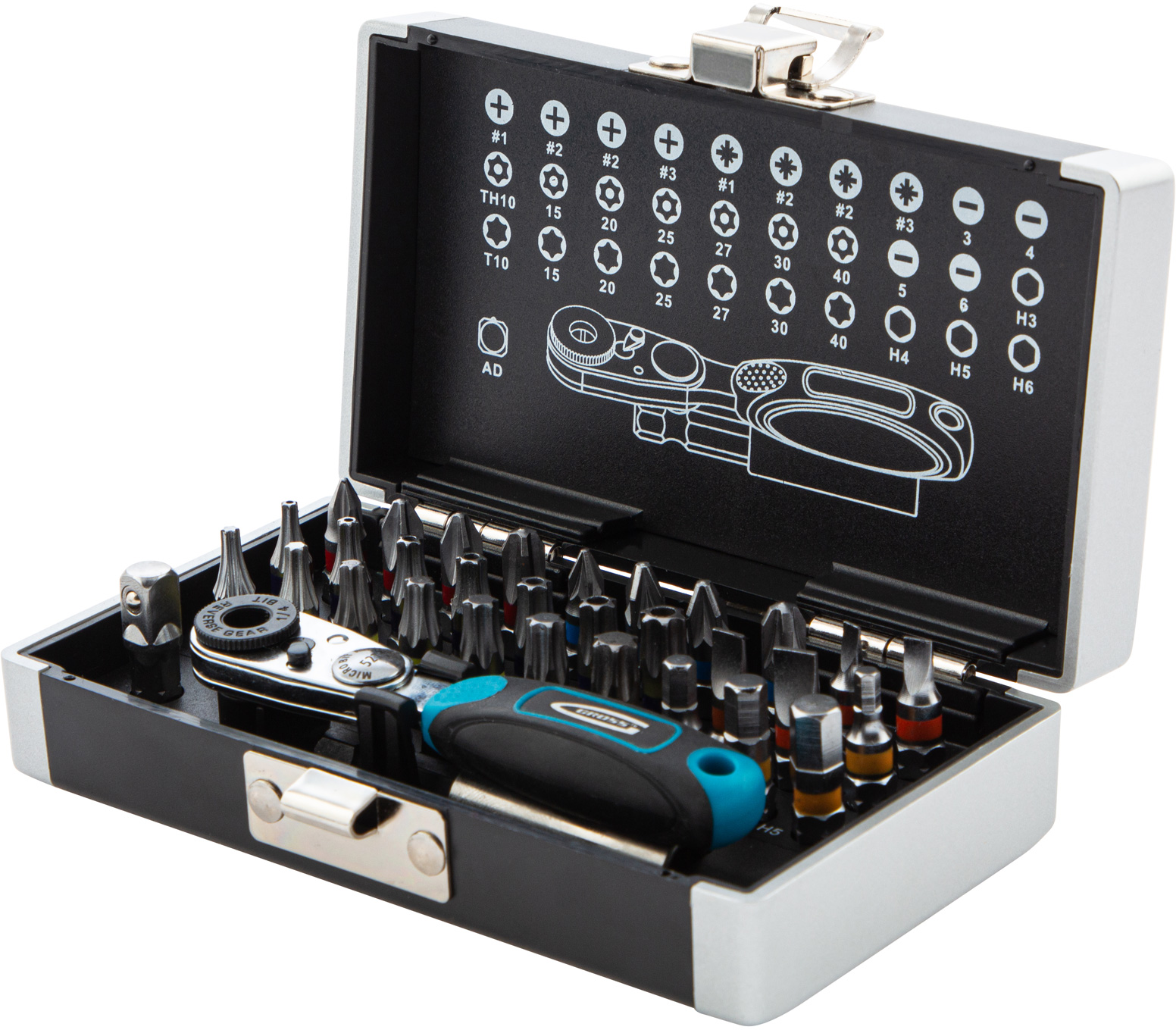 Изображение товара Отвертка с набором бит Gross 11365, 33 предмета, тайваньский инструмент