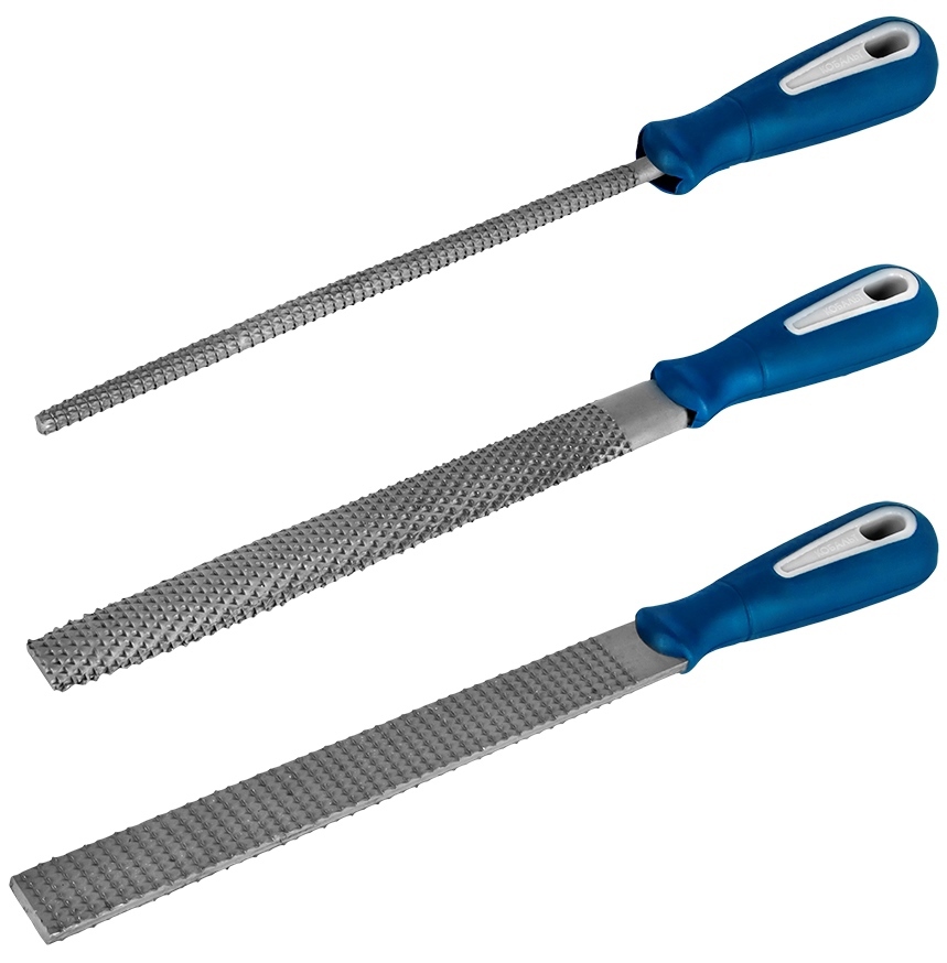 Изображение товара Набор рашпилей Кобальт 247-828 200 мм для дерева 3 шт.