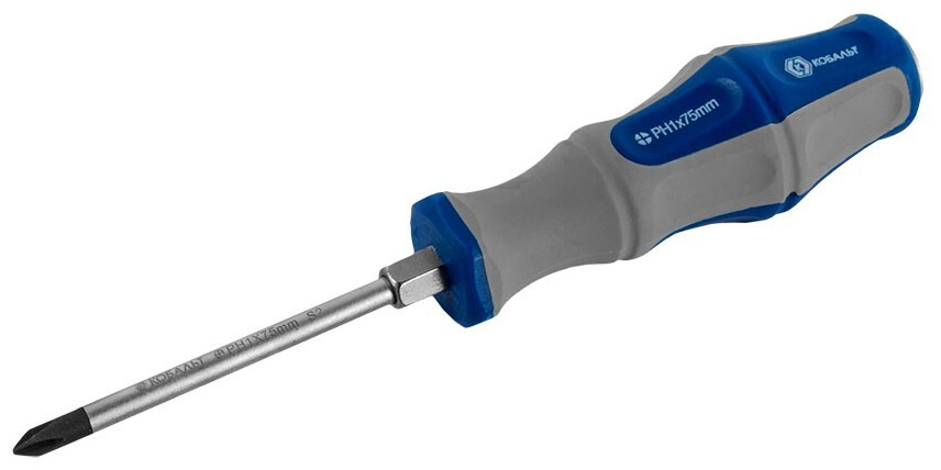 Изображение товара Отвертка крестовая Кобальт 646-584 PH1x75 мм