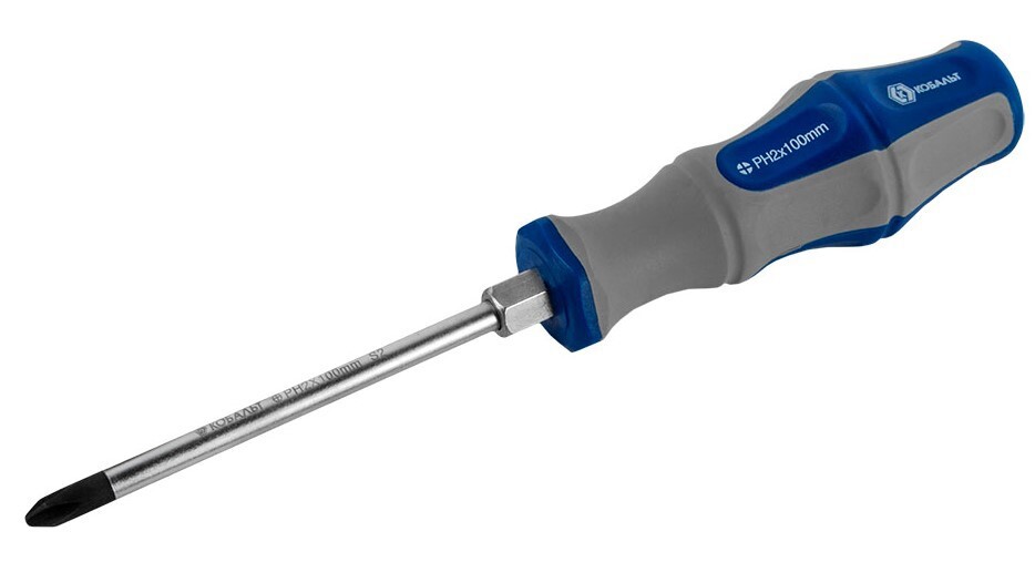 Изображение товара Отвертка крестовая Кобальт 646-591 PH2x100 мм для профессионалов