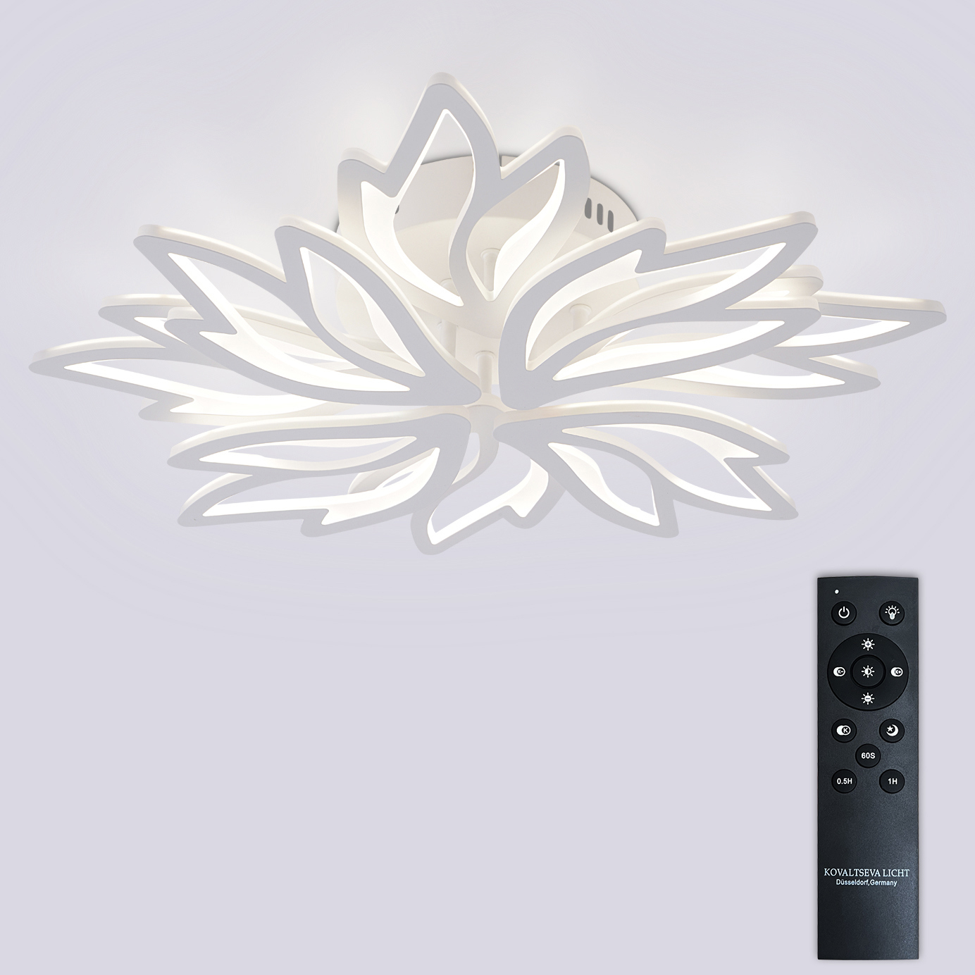 Изображение товара Люстра потолочная светодиодная Natali Kovaltseva Rif с пультом управление 28 м²