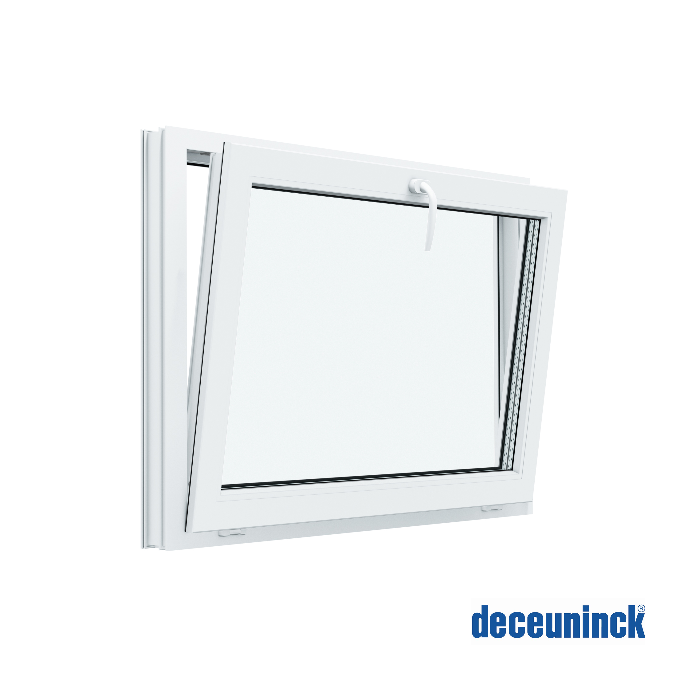 Изображение товара Окно ПВХ Deceuninck Форвард одностворчатое 80x50см с наклоном внутрь однокамерный стеклопакет