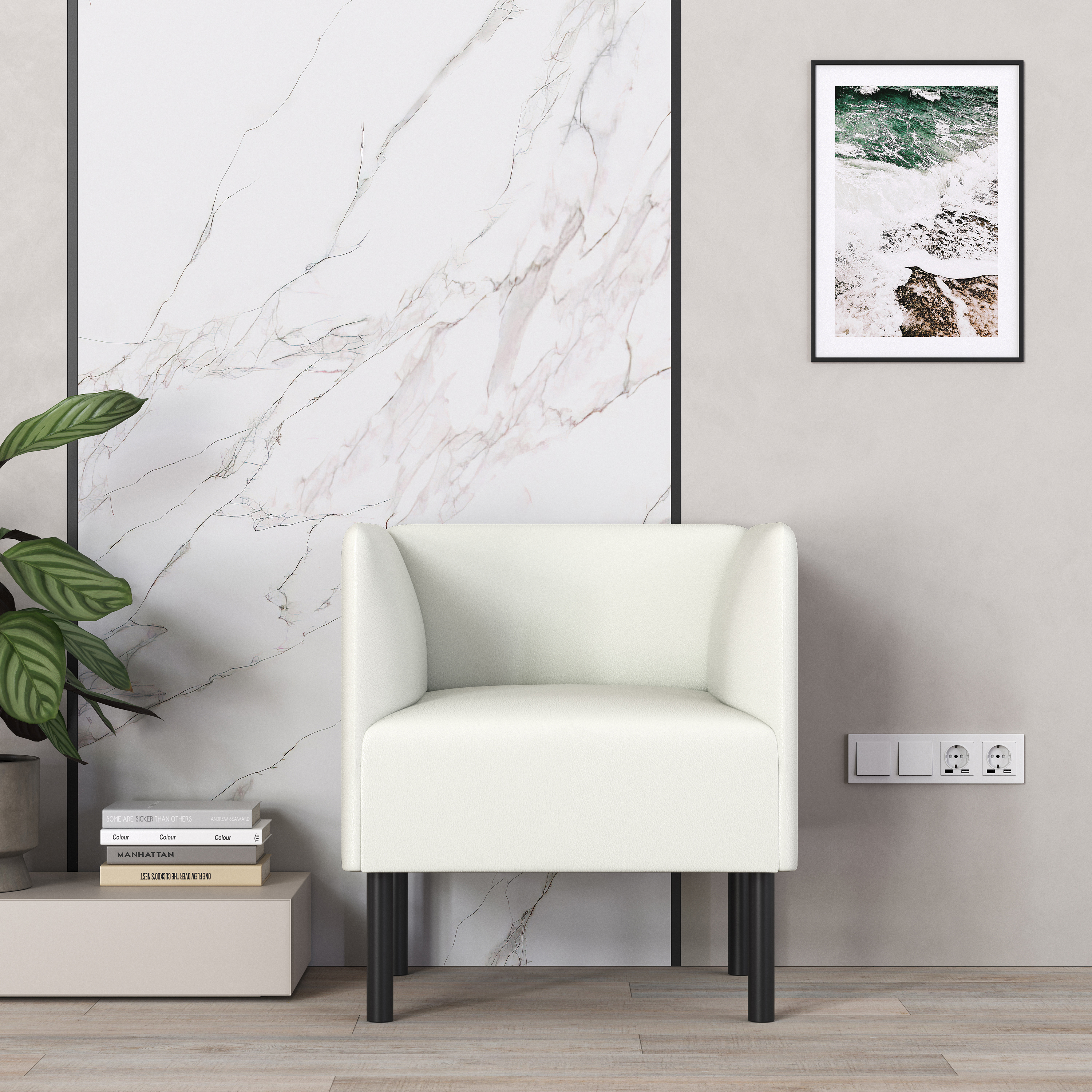 Изображение товара Кресло Salon Tron Монреаль белое для офиса и дома