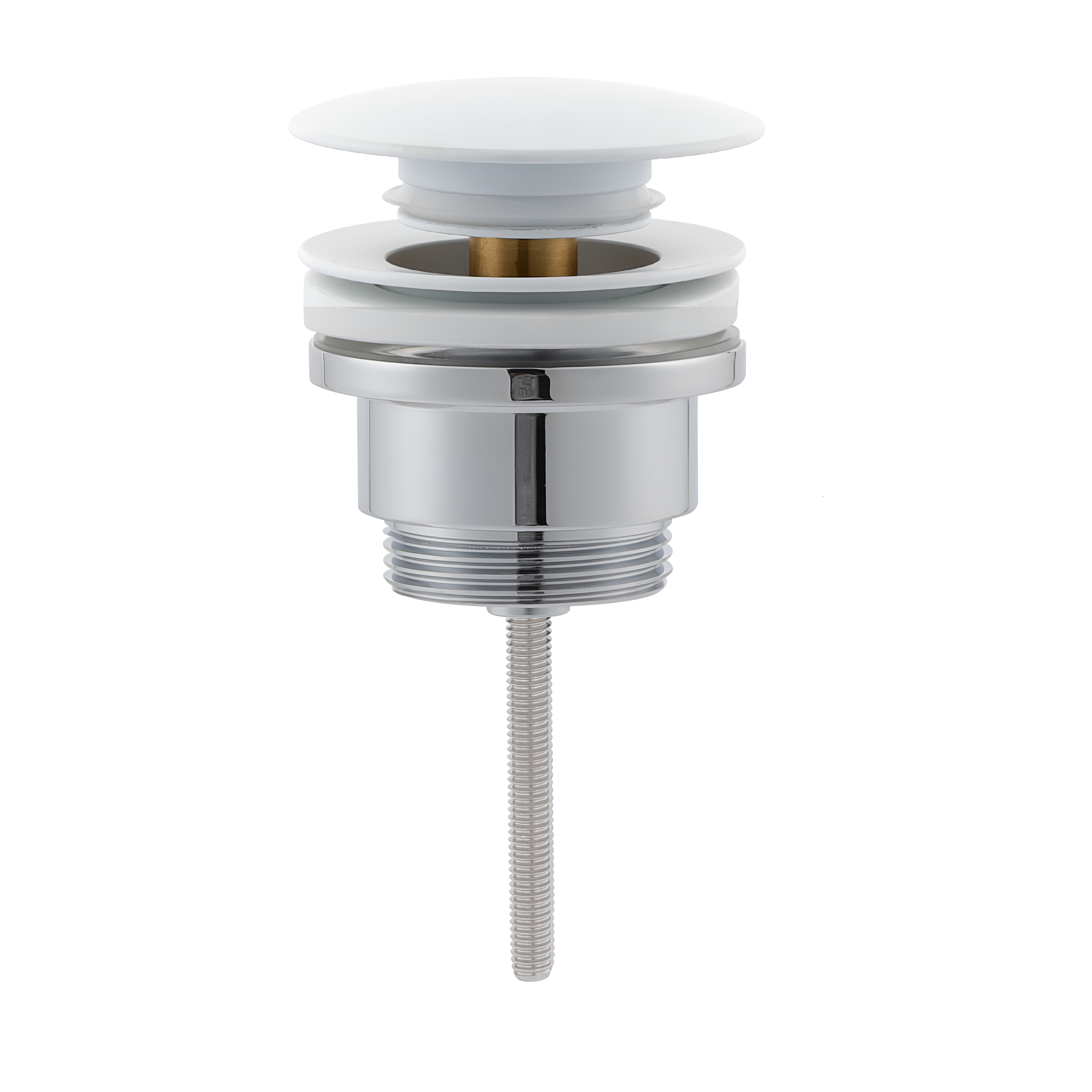 Изображение товара Донный клапан VEGA V1072U Click-clack 40 мм белый глянец для раковины и биде